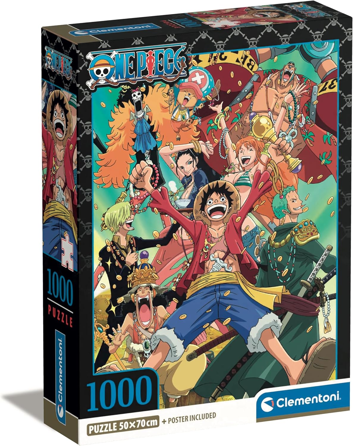 Clementoni One Piece 1000-Piece Jigsaw Puzzle - Anime Puzzle for Adults & Teens