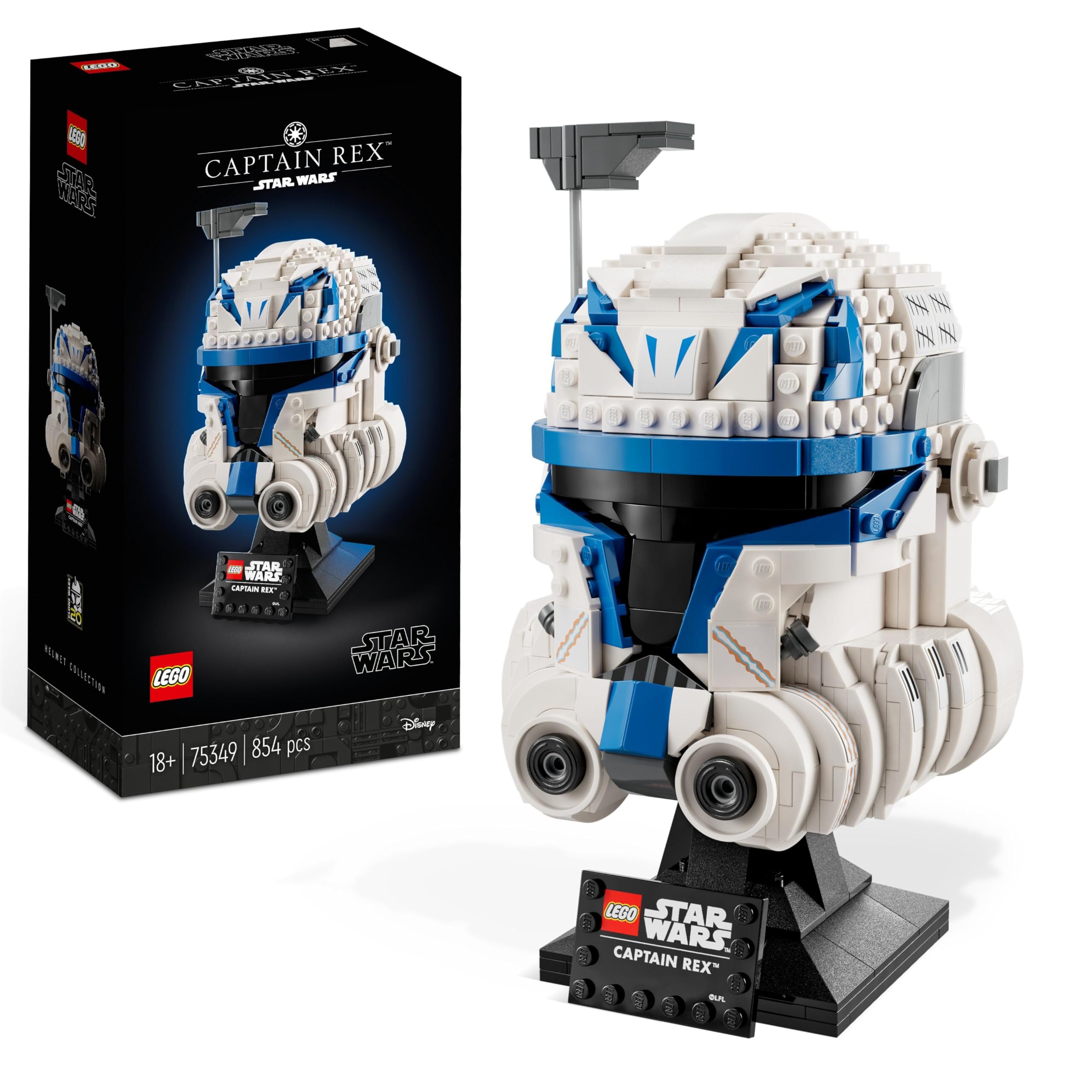 LEGO Star Wars 75349 Captain Rex Helmet Set | 854 Pieces | Ages 18+