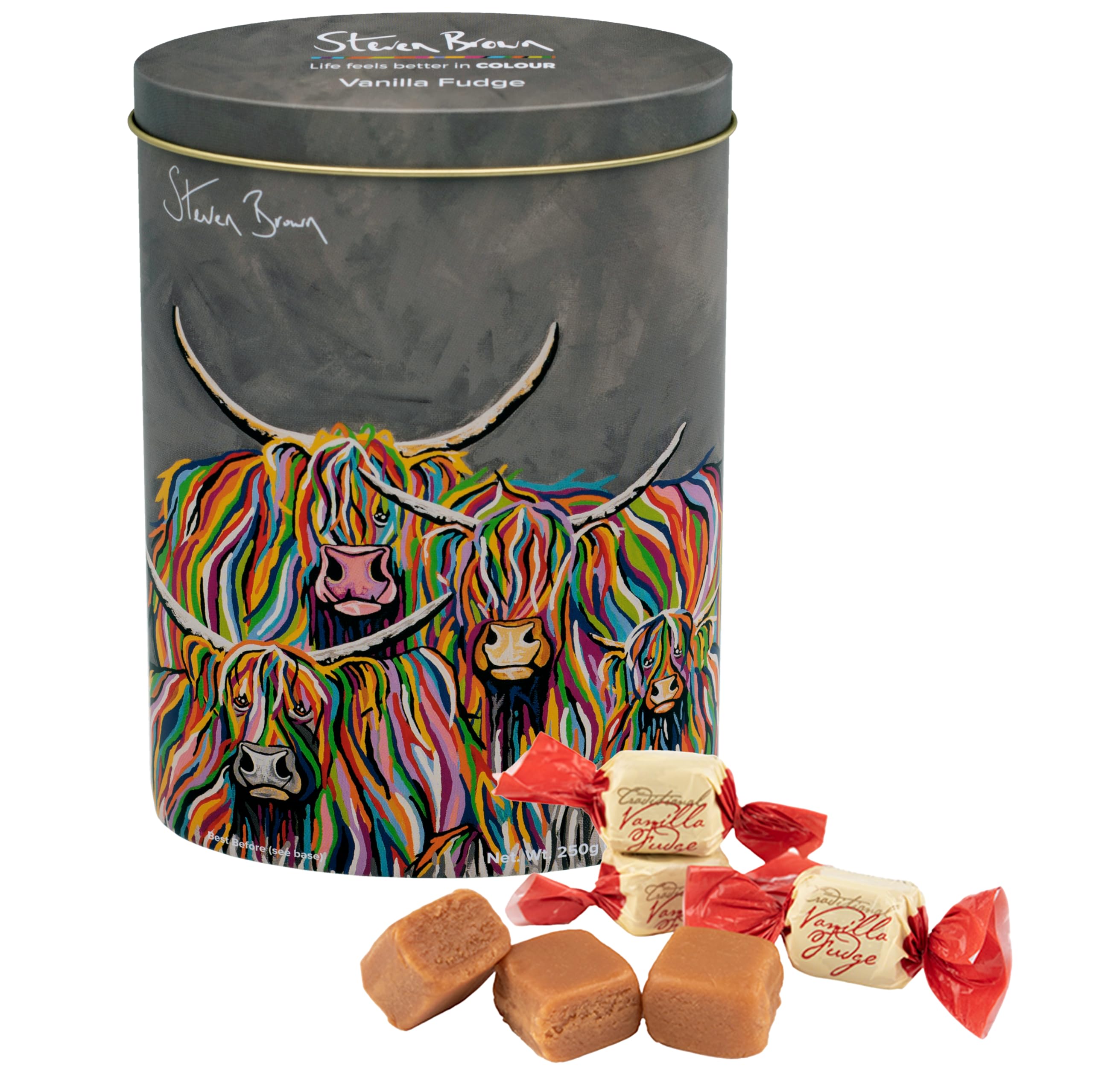 Gardiners of Scotland Ross and Claire McCoo Vanilla Fudge Oval Tin - 250 g