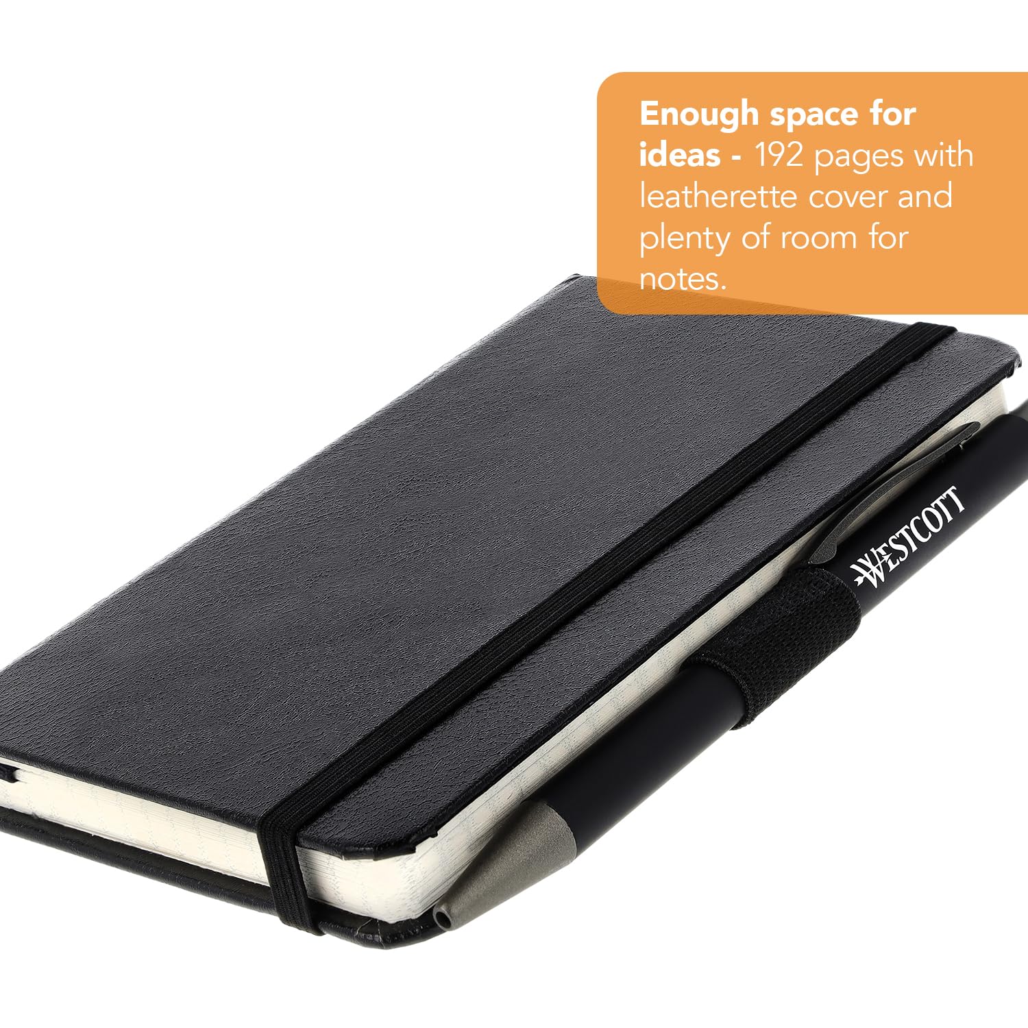 Westcott Memo Book - DIN A6 Squared, 192 Pages, Hardcover | 80 g/m² Paper