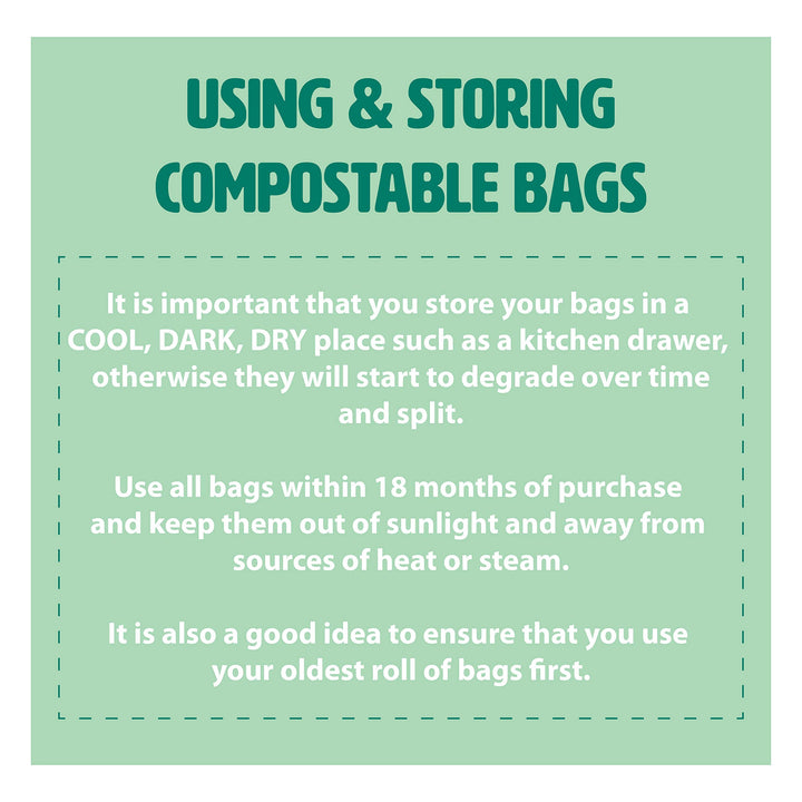 All-Green 10L-2 Compostable Bag for Kitchen Caddy - 10 Litre, 50 Bags (2 Rolls)