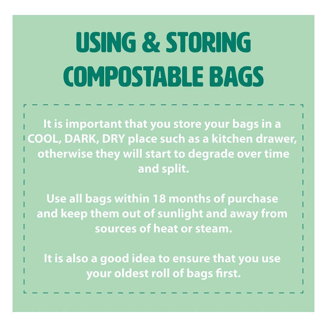 All-Green VC 10L-4 10 Litre Compostable Kitchen Caddy Bin Liners - 100 Bags (4 Rolls)