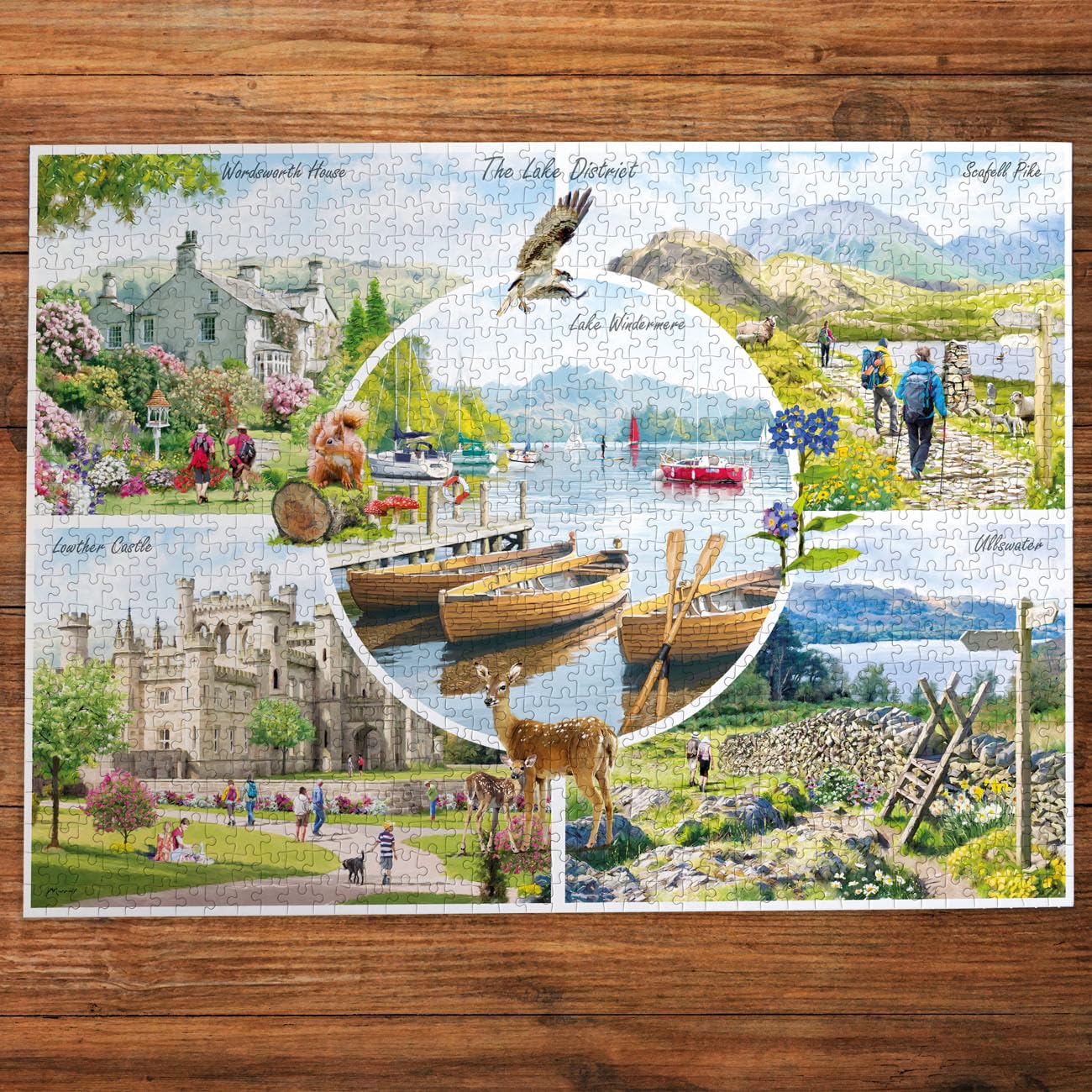 Gibsons The Lake District 1000 Piece Jigsaw Puzzle for Adults | Richard MacNeil Montage 2