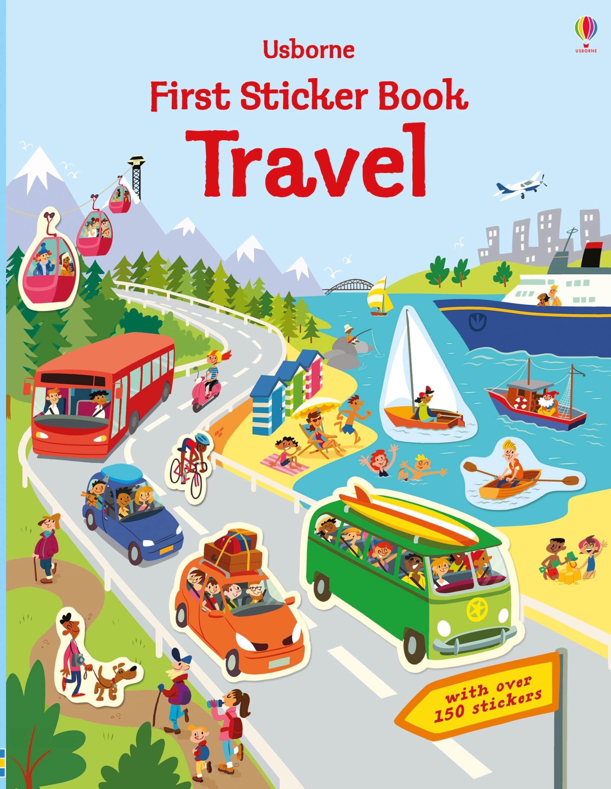 Usborne First Sticker Book Travel - Over 150 Stickers | Ages 3-5 | Paperback
