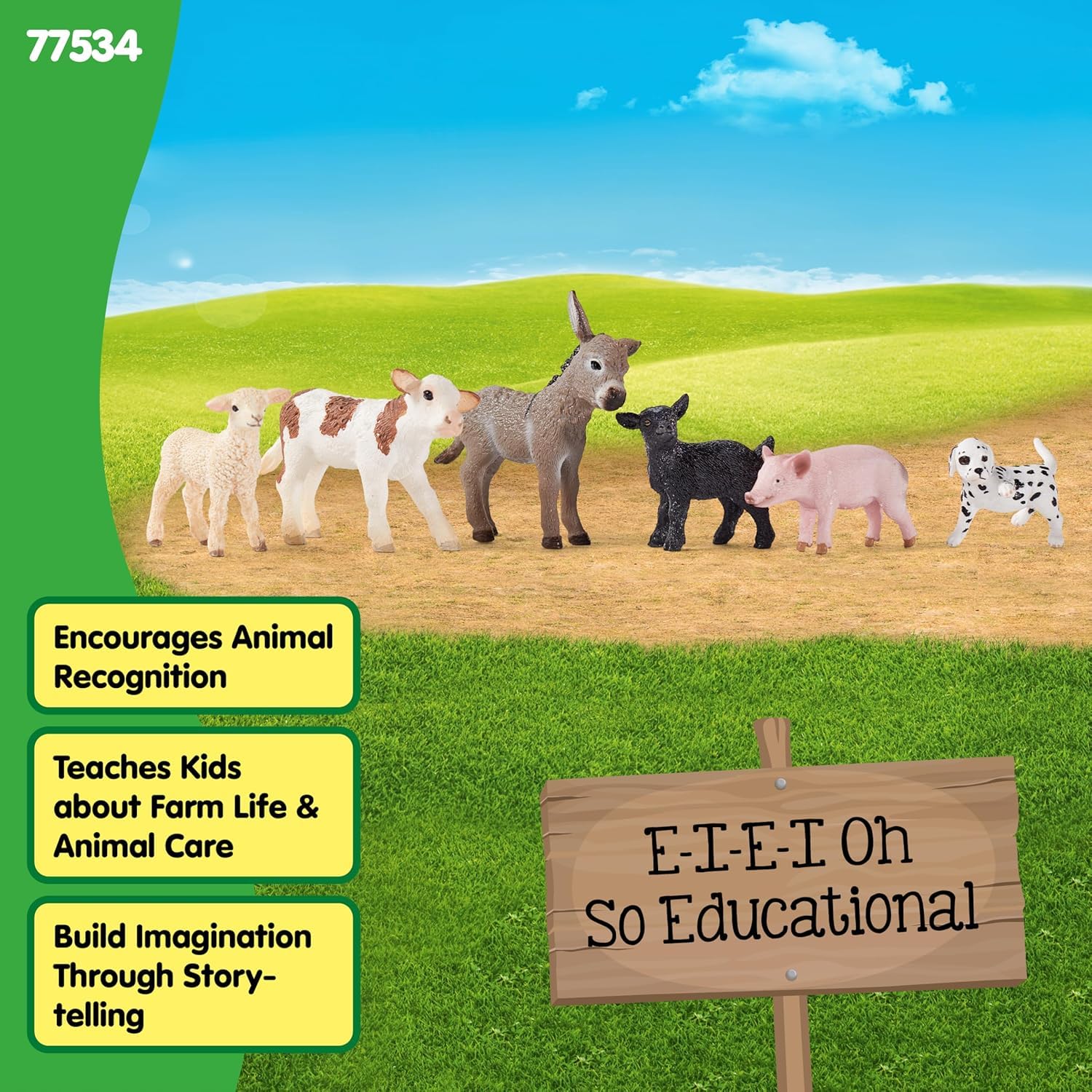 Schleich FARM WORLD 6 PC Baby Farm Animal Toy Bundle - Realistic Figurines for Kids 3+ 4