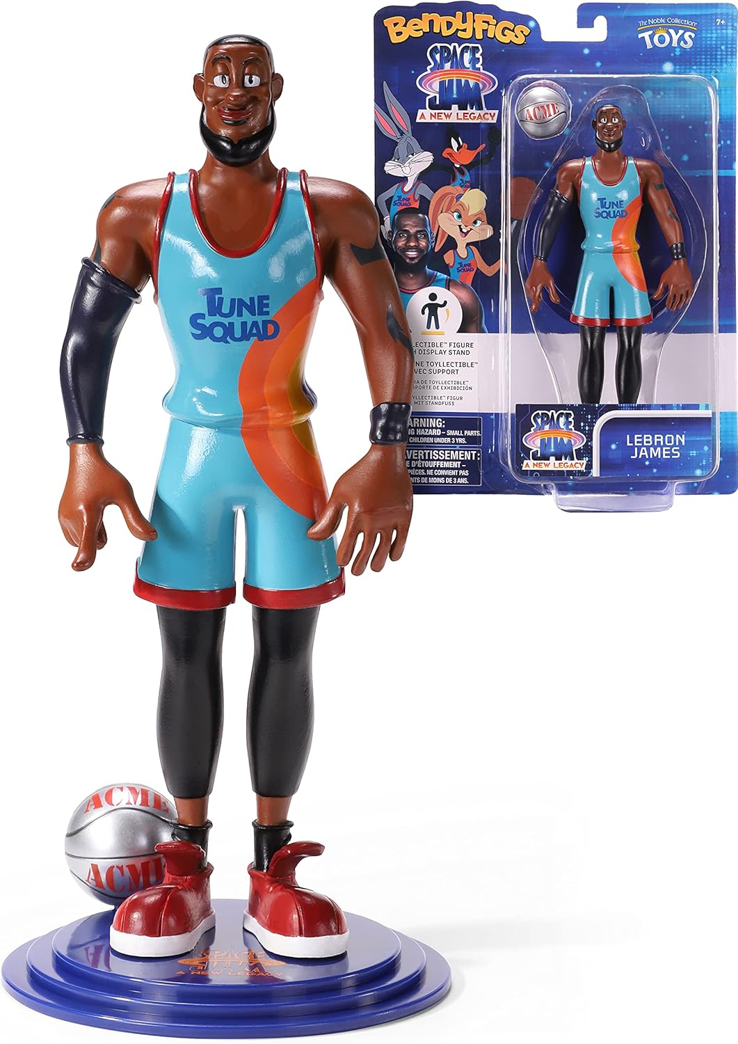 The Noble Collection Space Jam 2: A New Legacy Bendyfigs - LeBron James Poseable Figure (NN9586)