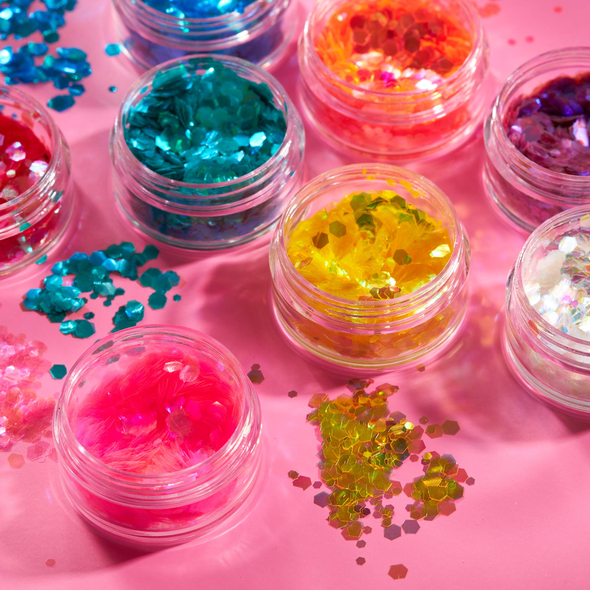 Moon Glitter Iridescent Chunky Glitter - Yellow, Cosmetic Grade, 3g 6