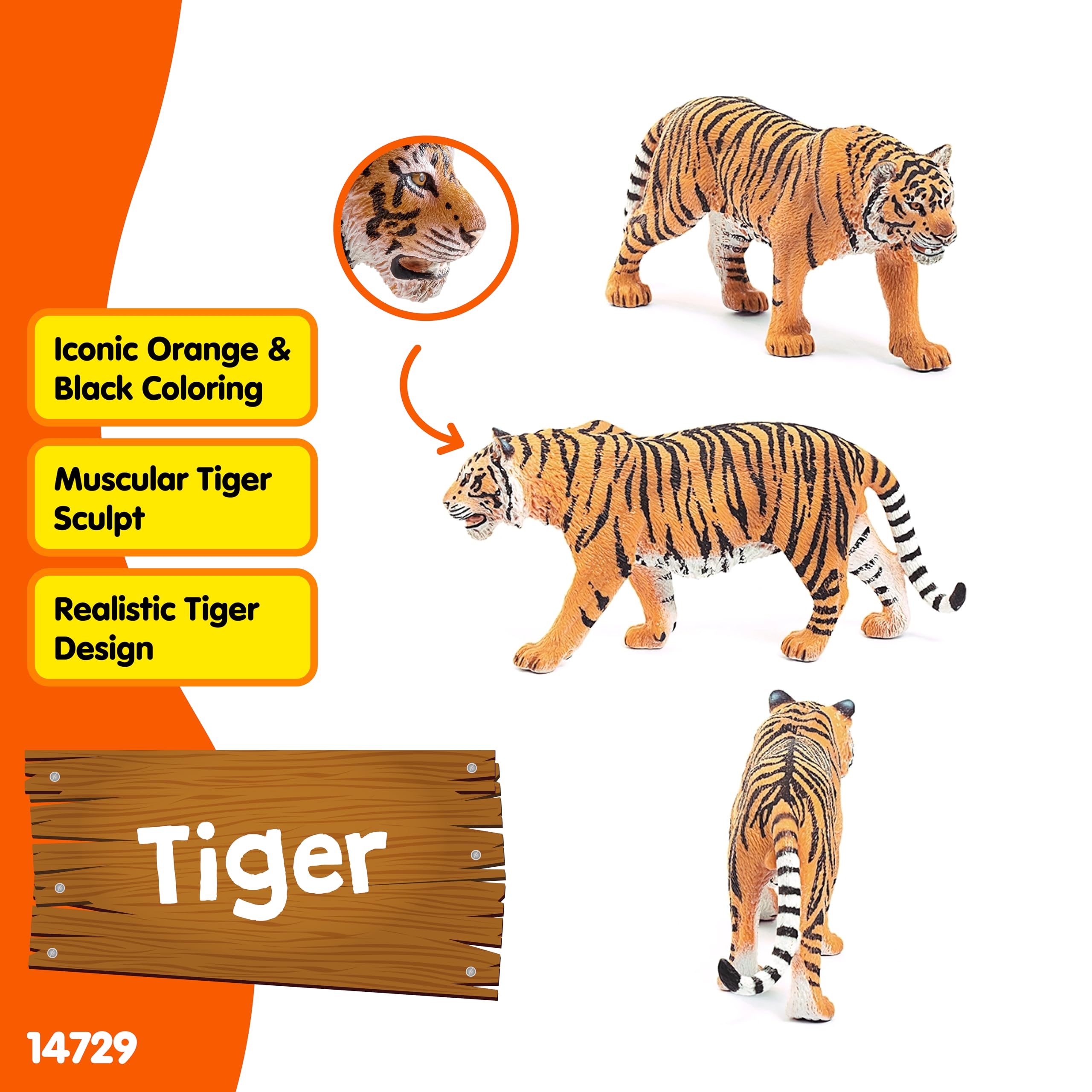 Schleich WILD LIFE Tiger Figurine 14729-23 New Model | Ages 3+