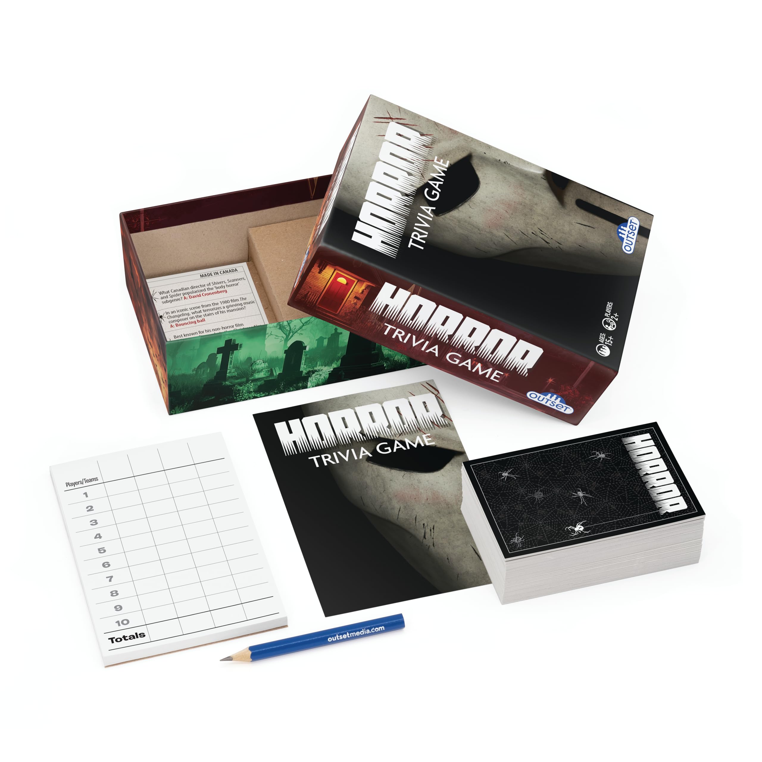 Outset Media Horror Trivia Game - 500 Quiz Questions for Horror Fans 4