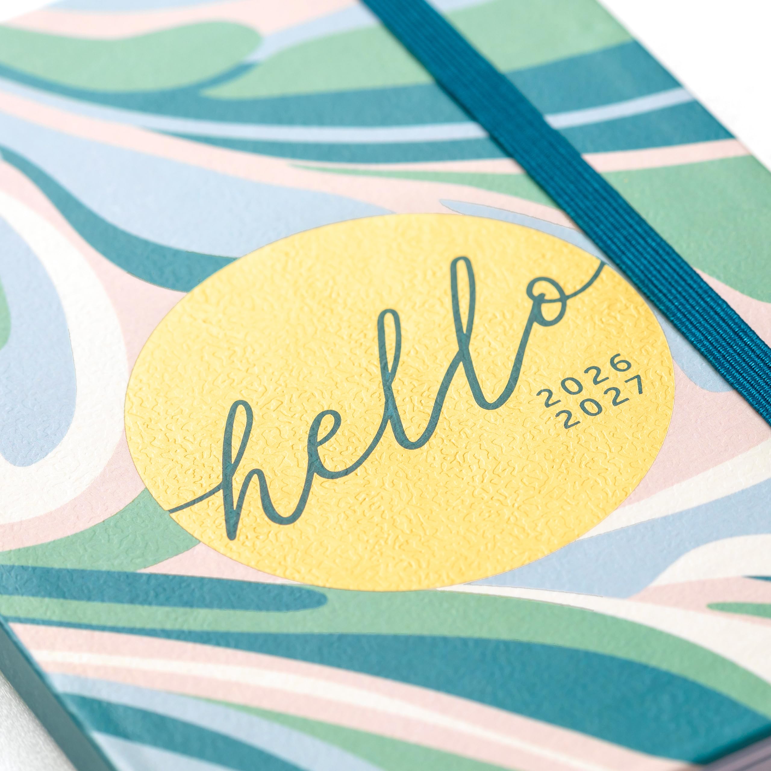 Busy B A6 Academic Planner Diary - Mid-Year Aug '26 to Aug '27 | Marble Print | Elastic Closure 2