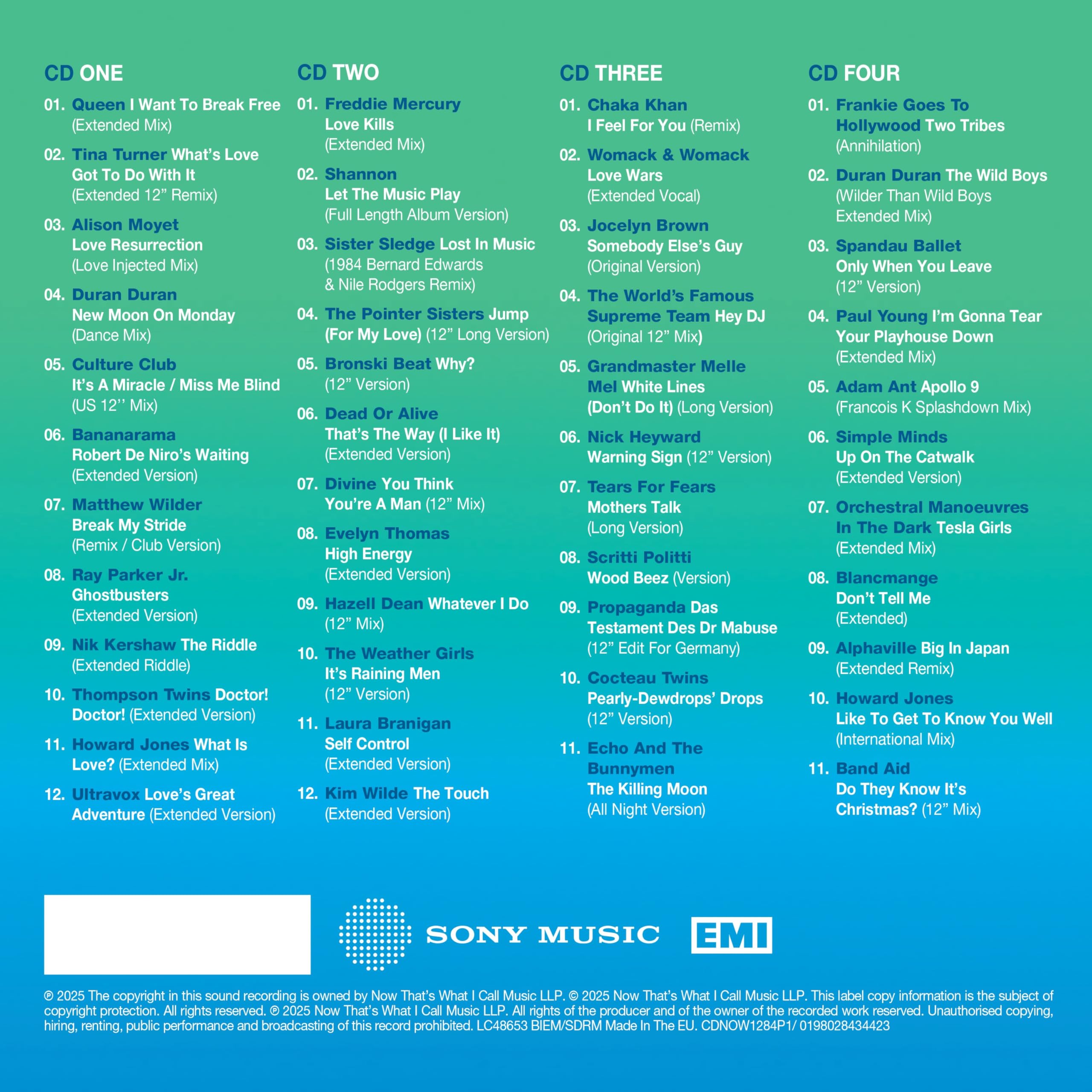 Various Artists - NOW 12” 80s: 1984 – Part One [4CD Box set]