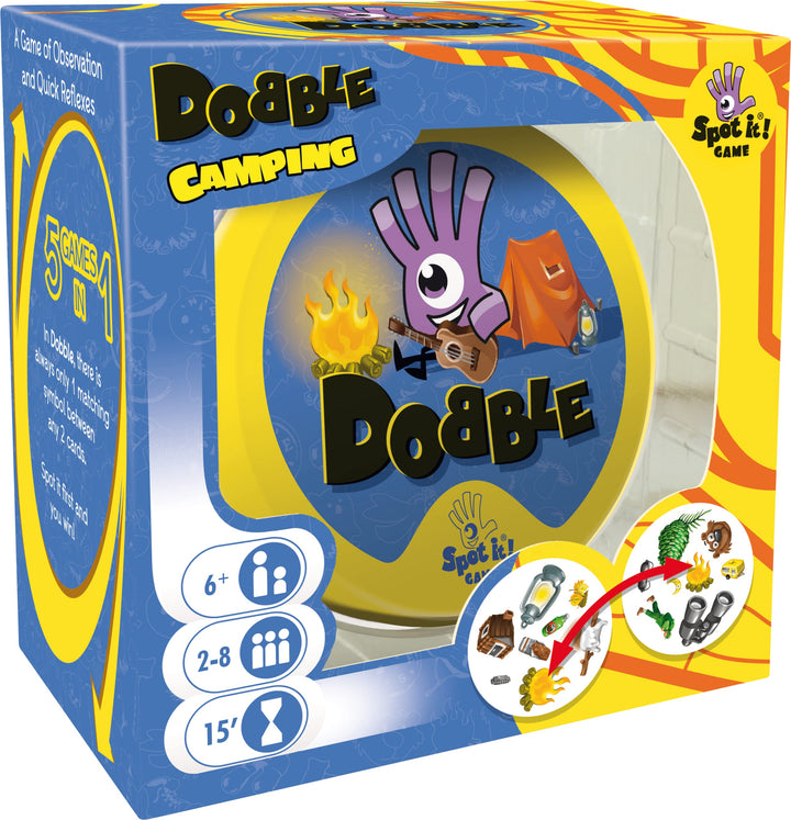 Asmodee Dobble Camping Card Game for Ages 6+ | 2-8 Players | 15-Minute Play Time