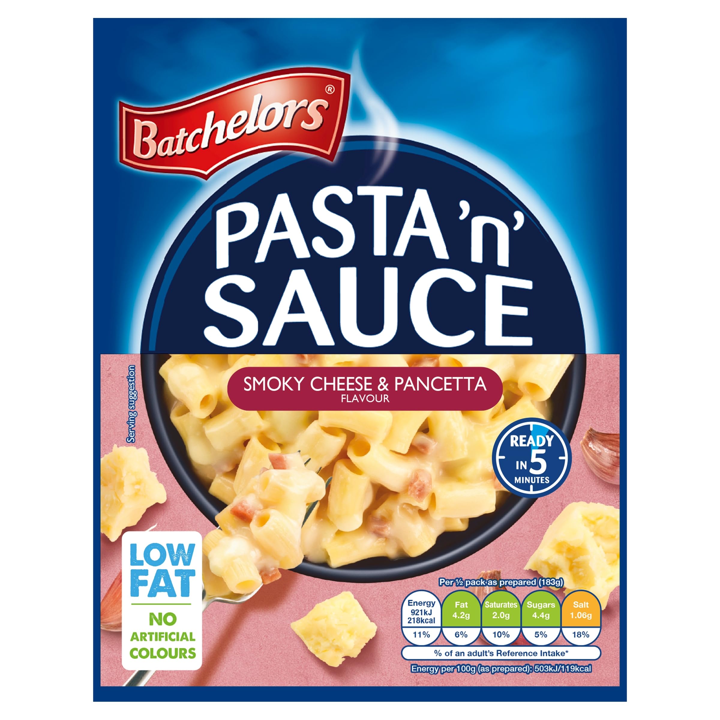 Batchelors Pasta 'n' Sauce Smoky Cheese & Pancetta Instant Pasta Ready Meal, 99g 1