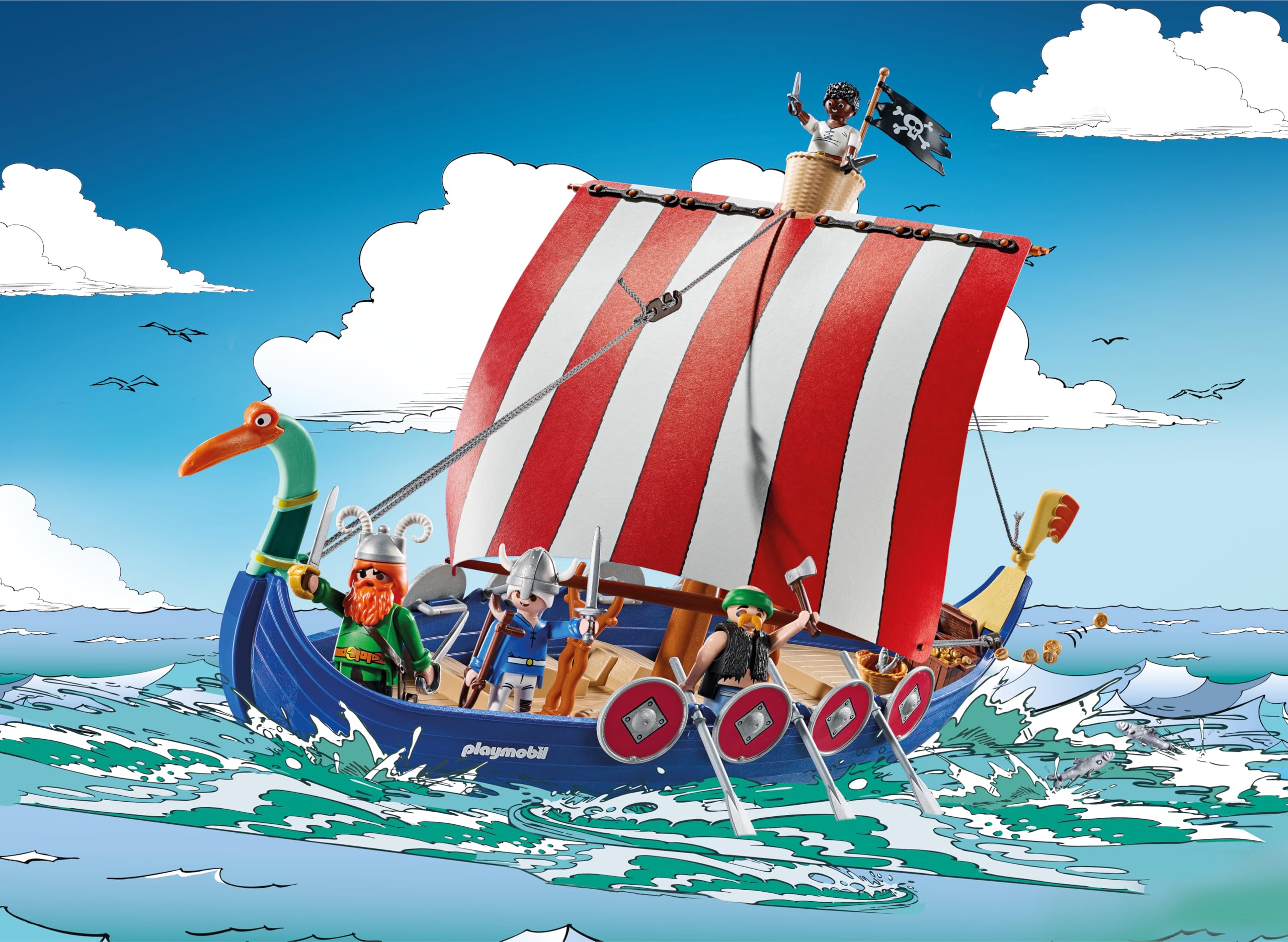 PLAYMOBIL Asterix Pirate Ship Playset - Action Figures & Adventure Toy for Kids 4-10 Years 6