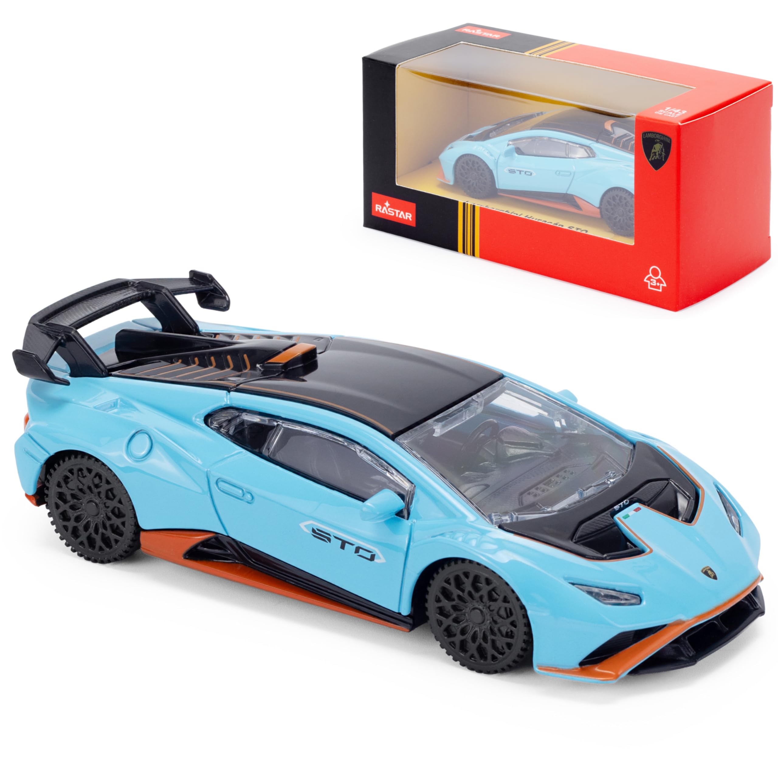 Lamborghini Huracan STO 1:43 Scale Die-Cast Model Car - Blue | Collectible Vehicle 5