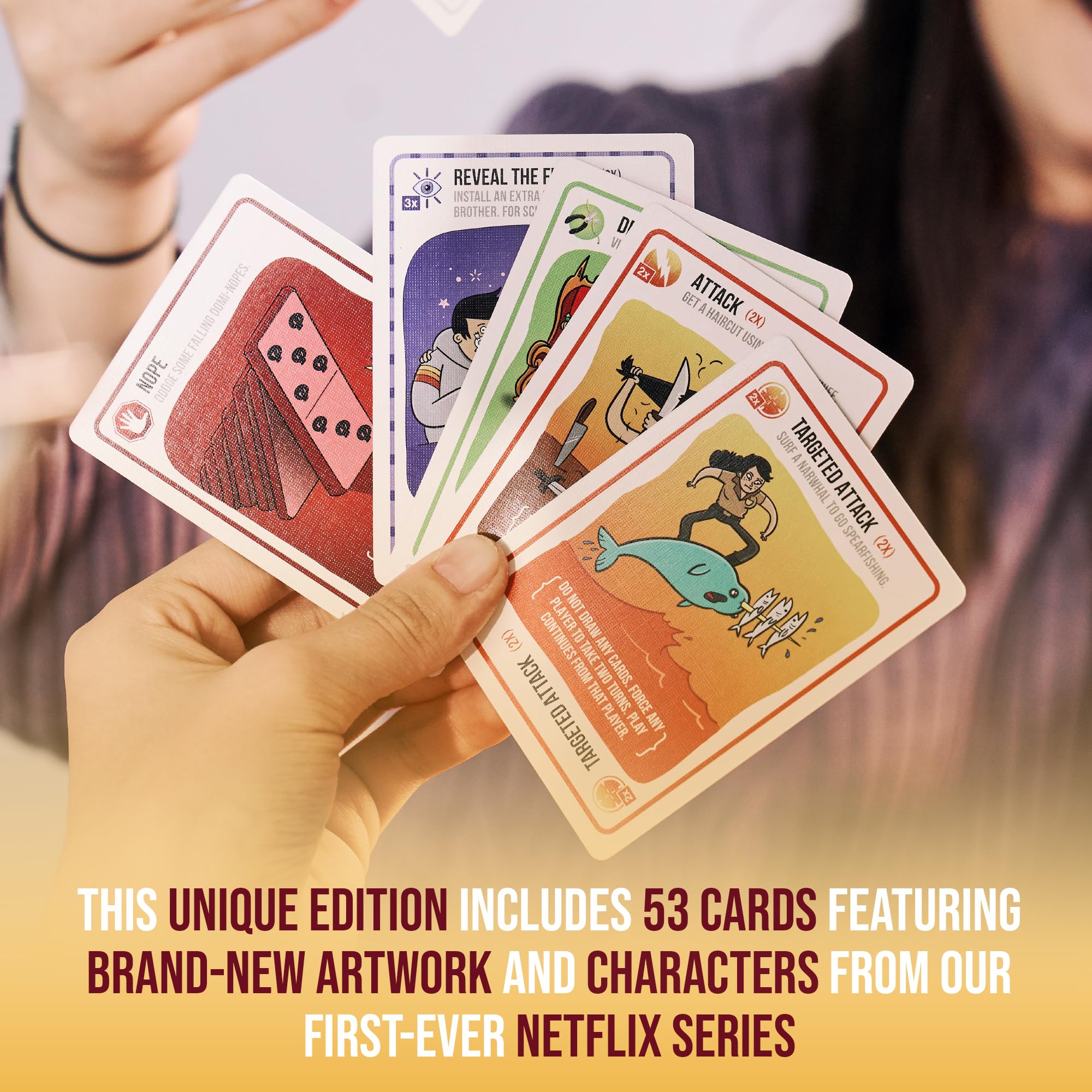 Exploding Kittens Good vs. Evil Card Game - 2-5 Players - Ages 7+ - Based on Netflix Series 3