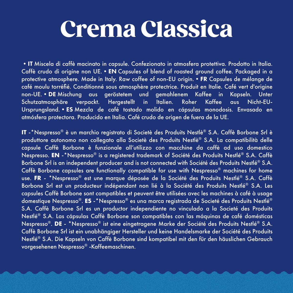 Caffè Borbone Crema Classica - 90 Coffee Capsules - Full-bodied & Balanced