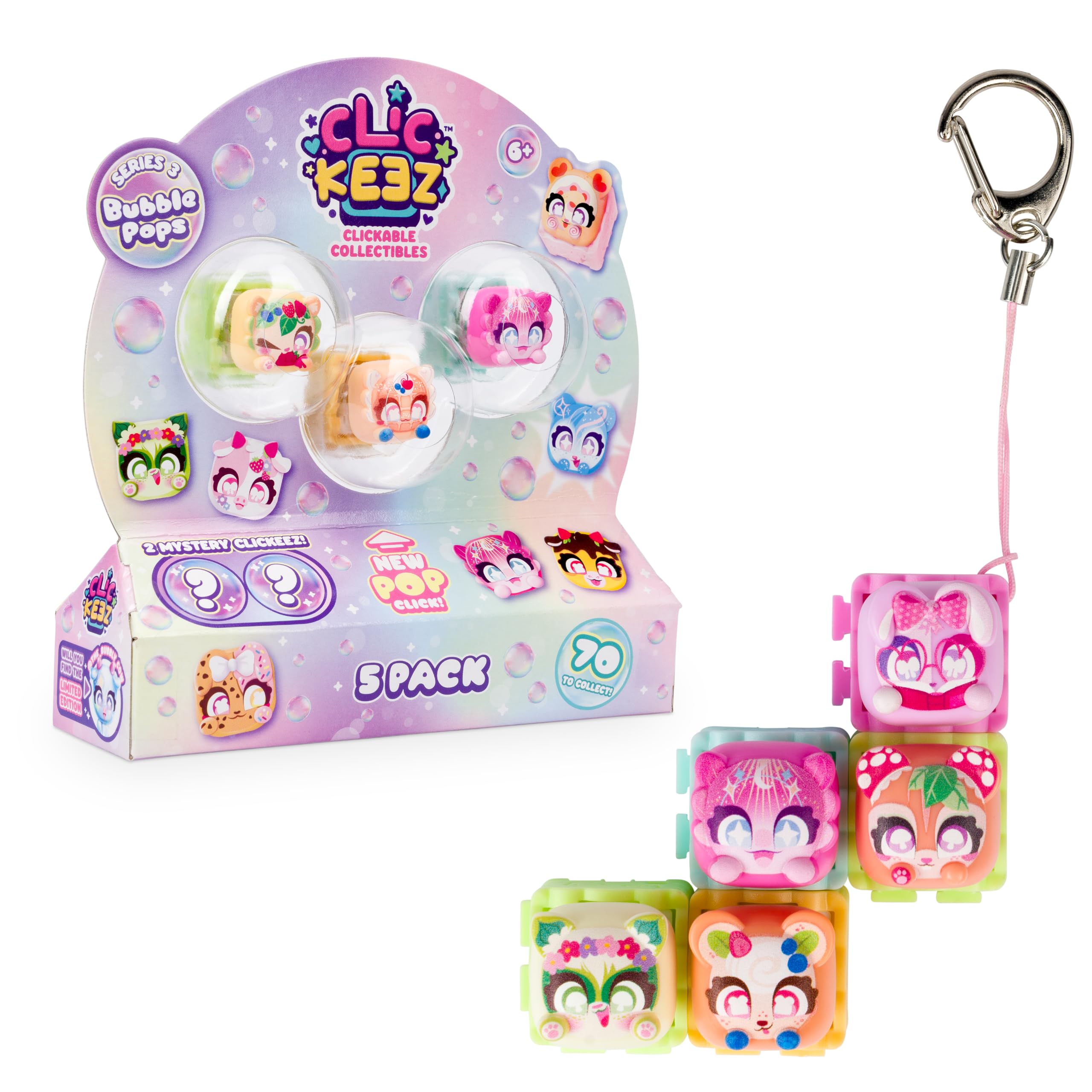 Clickeez Pop Fidget Toys Multipack - Series 3 Bubble Pops | 5 Pack 1