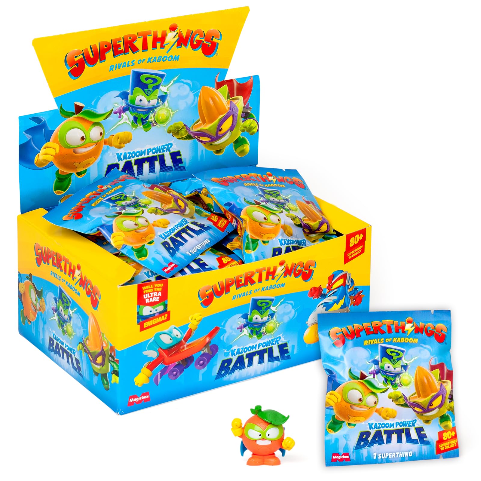 SUPERTHINGS RIVALS OF KABOOM Kazoom Power Battle Action Figures | 25 Surprise Blind Bags