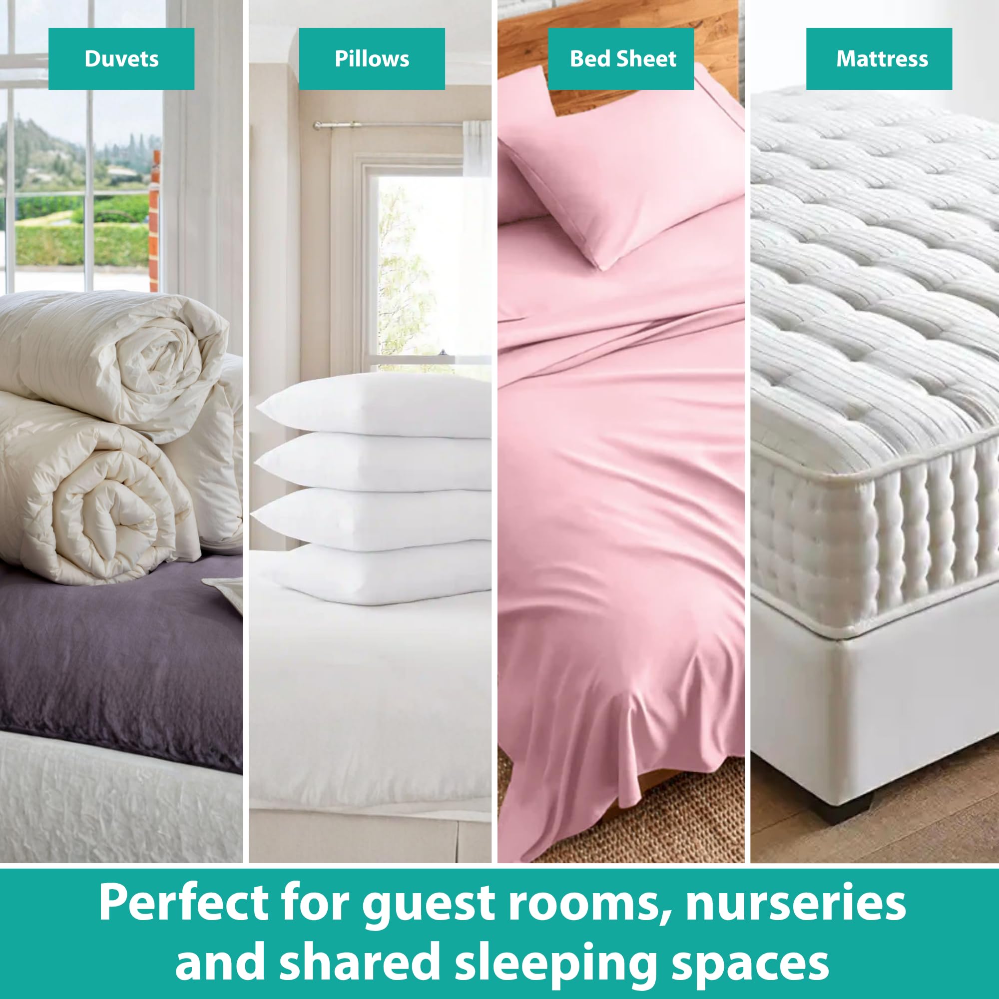 KEL Fast-Acting Duvet & Bedding Sanitiser Spray - Eliminates 99.9% of Germs | 500ml | Linen Scent 4