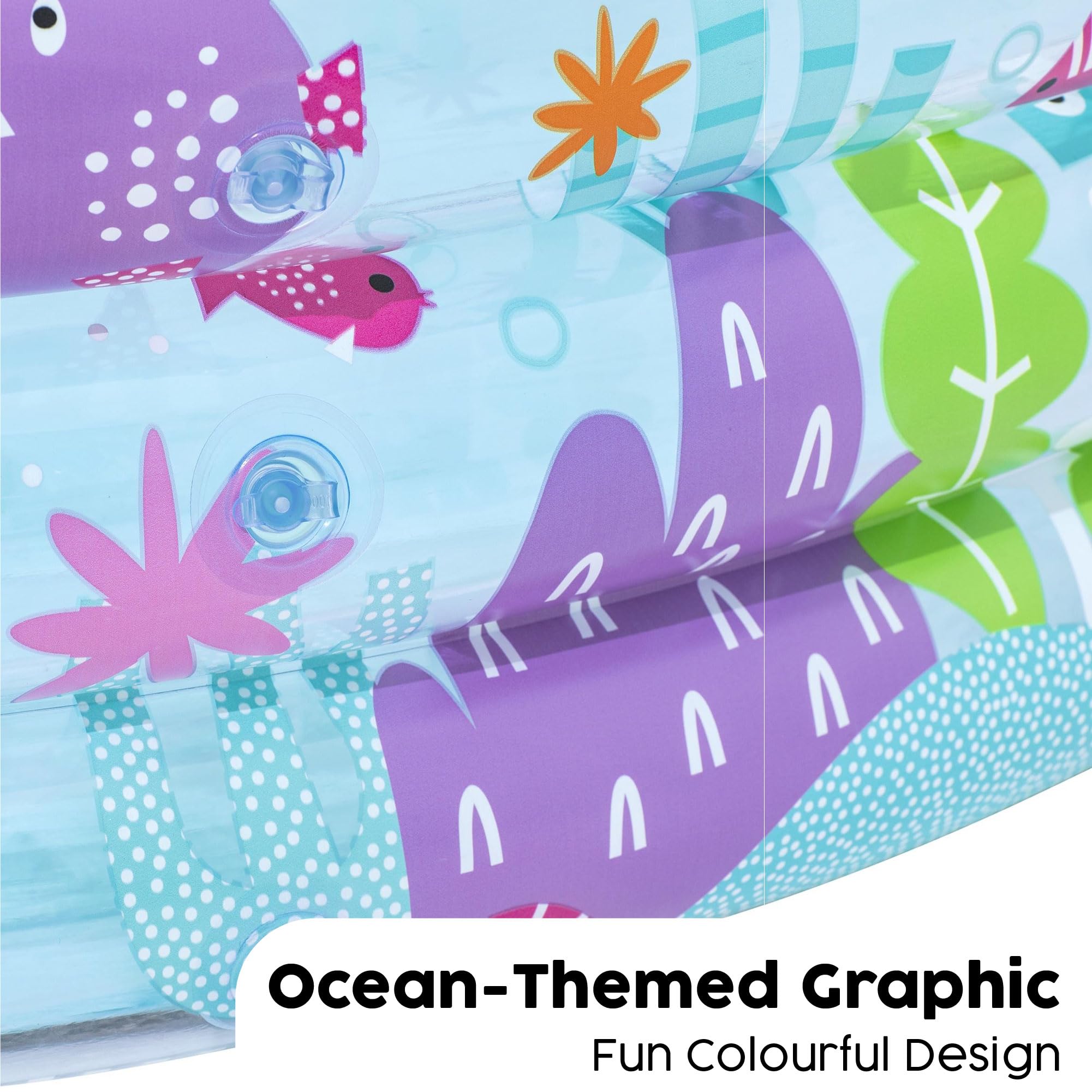 Bestway Deep Dive Inflatable Kids Pool - Sea Theme, 3 Ring Design | 152 x 30 cm