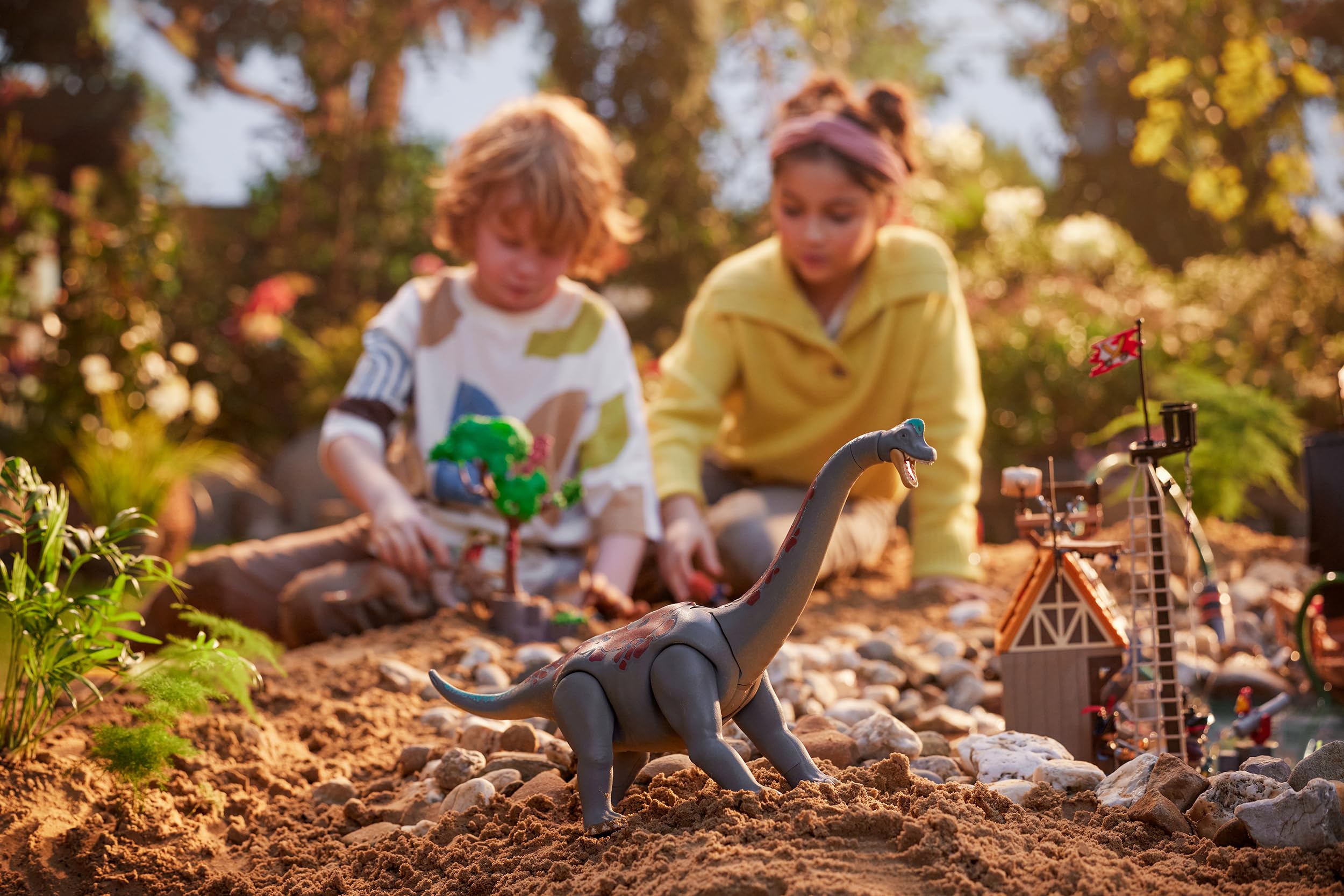 Playmobil Dinos Brachiosaurus Encounter with Hovercraft - Action Playset for Kids 4-10 2