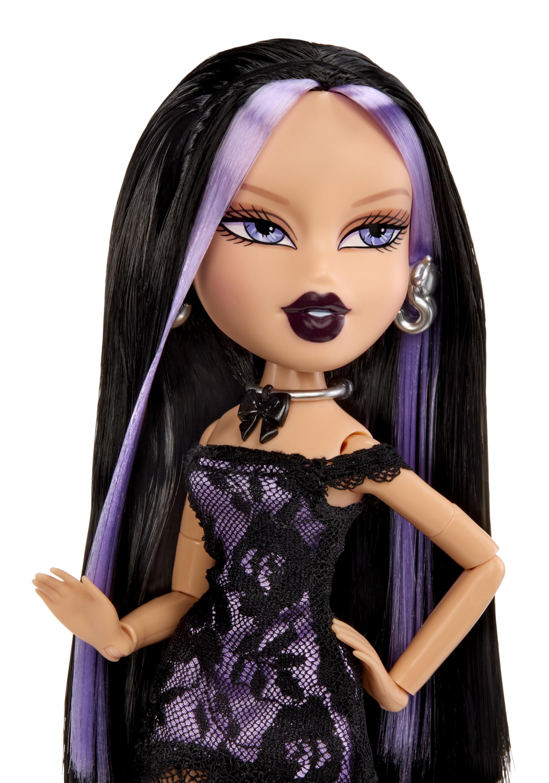 Bratz Stylin’ Birthdayz Jade Doll - Purple Satin Dress, Knee-High Boots, Graphic T-Shirt | Ages 6+ 2