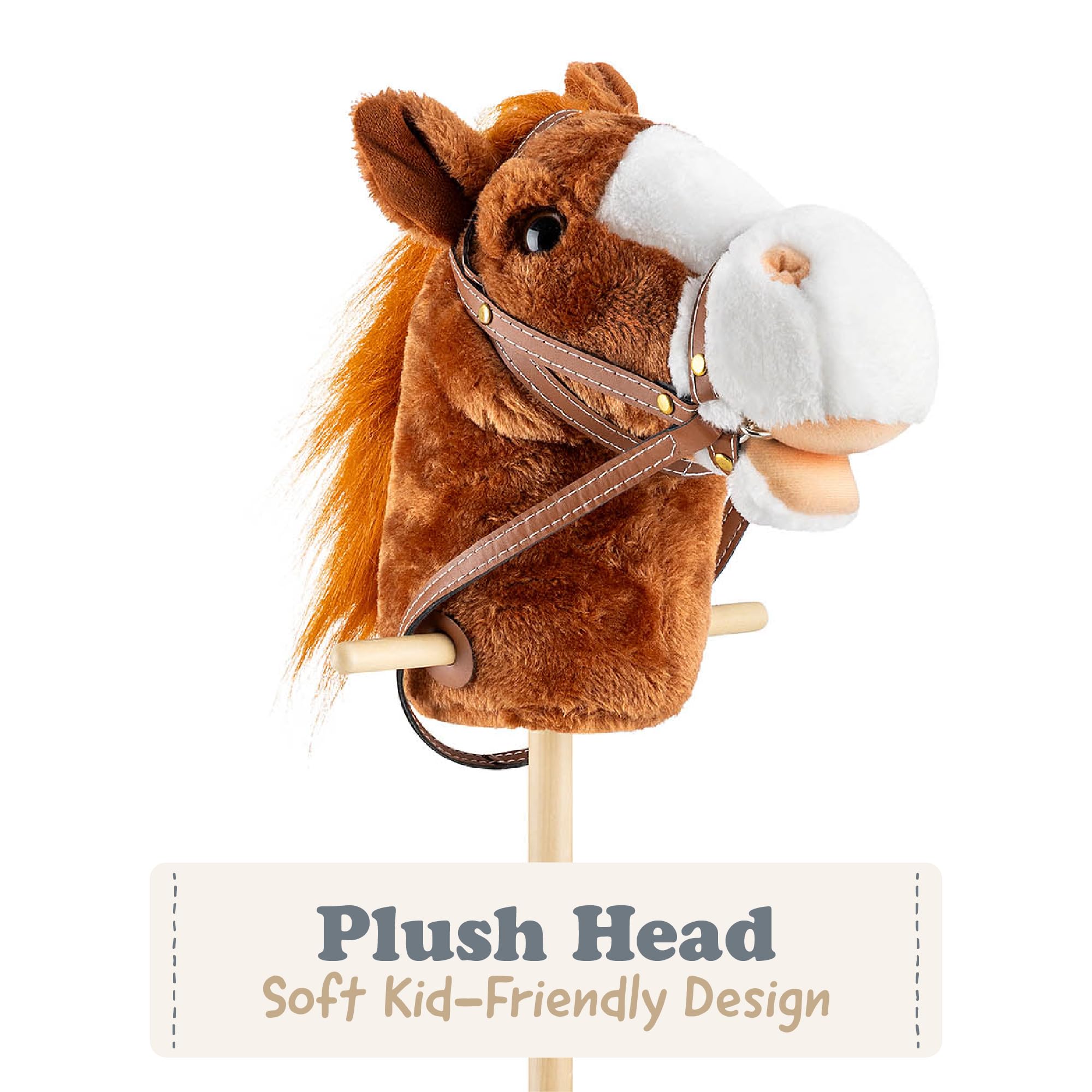 Toyrific 99 cm Hobby Horse Toy with Sounds, Wheels, and Strong Grip Handles | Ages 2+ 5