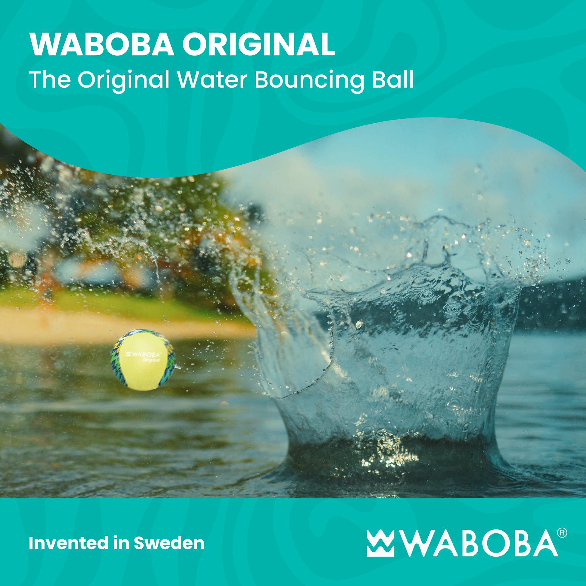 Waboba Original Water Bouncing Ball - Gel Core | Zigzag Color | Ages 8+ 2