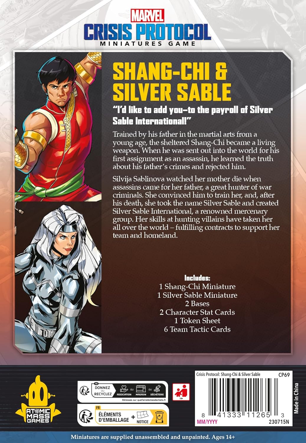 Atomic Mass Games Marvel: Crisis Protocol Shang-Chi & Silver Sable Character Pack