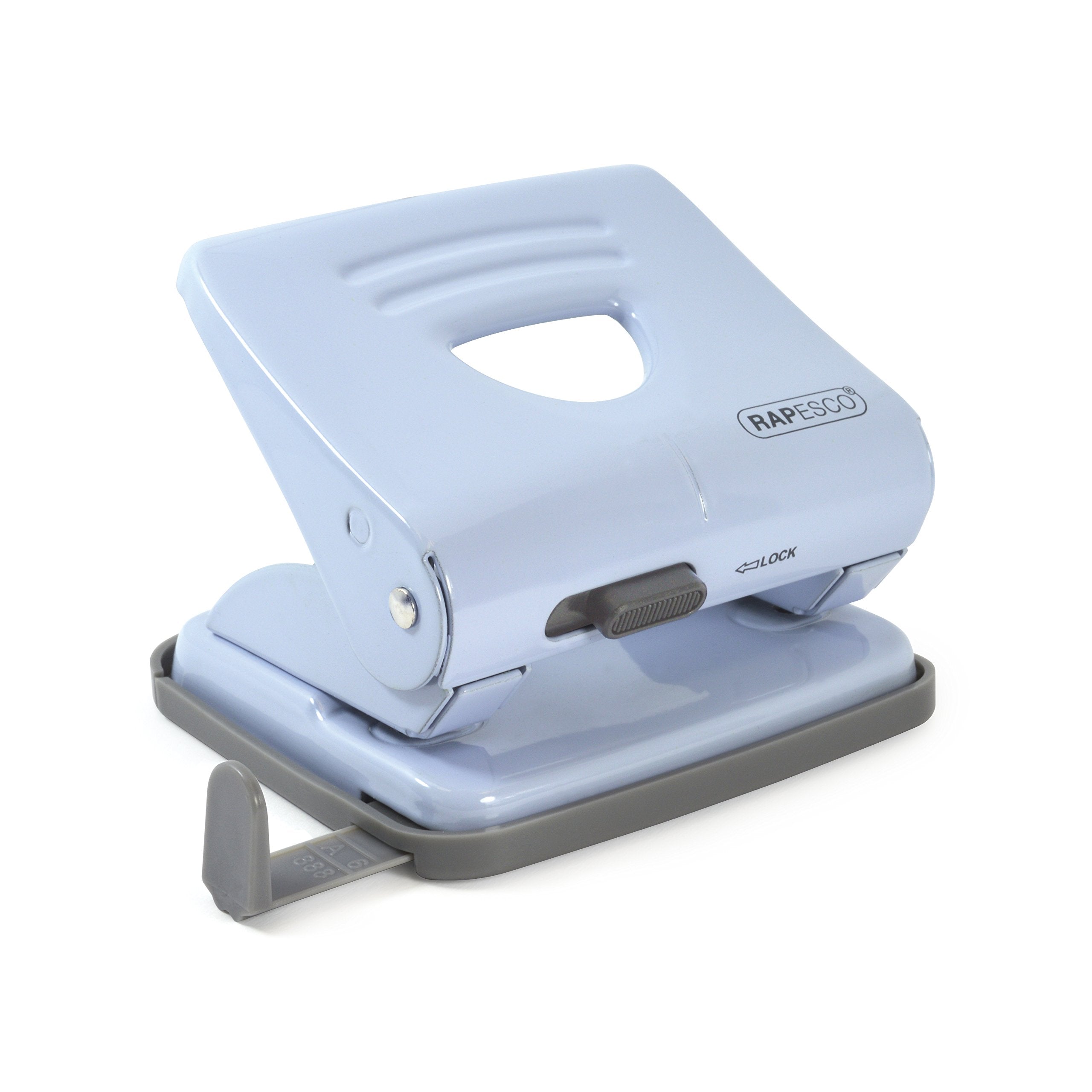 RAPESCO 1359 2-Hole Metal Punch - 25 Sheet Capacity | Powder Blue | 80mm Distance