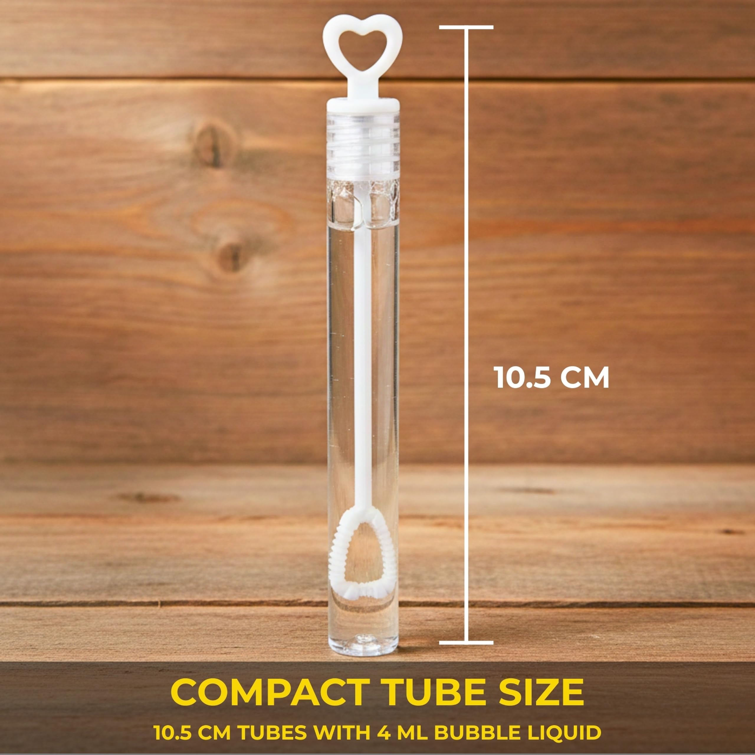 SHATCHI 72 pcs Heart Shape Bubble Tubes with Filler Solution | Party Favors 3