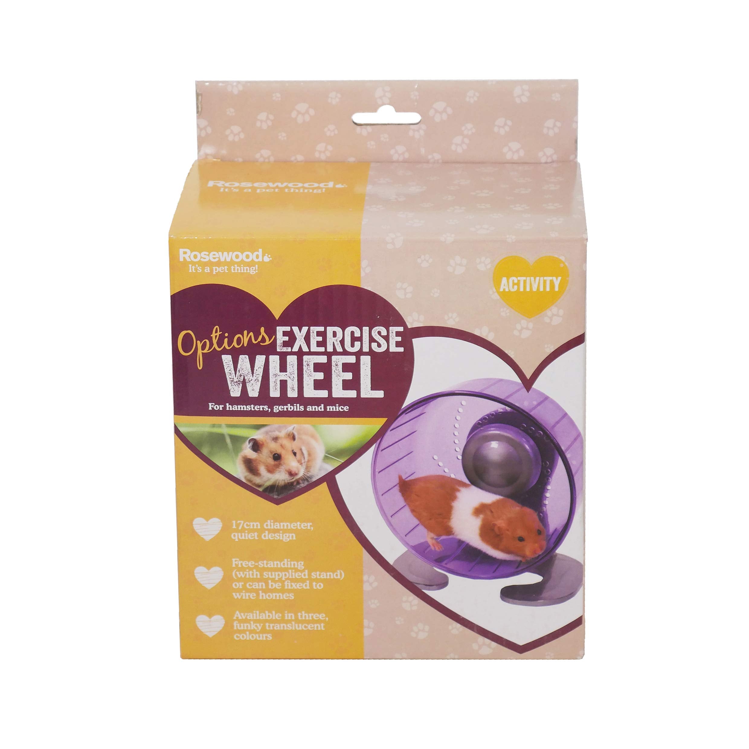 Rosewood Pico Exercise Wheel - 17cm Diameter | Solid Design | Versatile Mounting for Hamsters & Mice 5