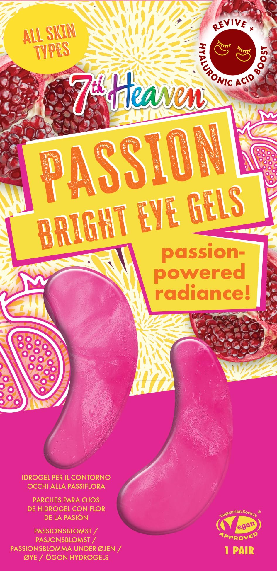 7th Heaven Passion Bright Eye Gels with Hyaluronic Acid - 1 Pair (2 Count)