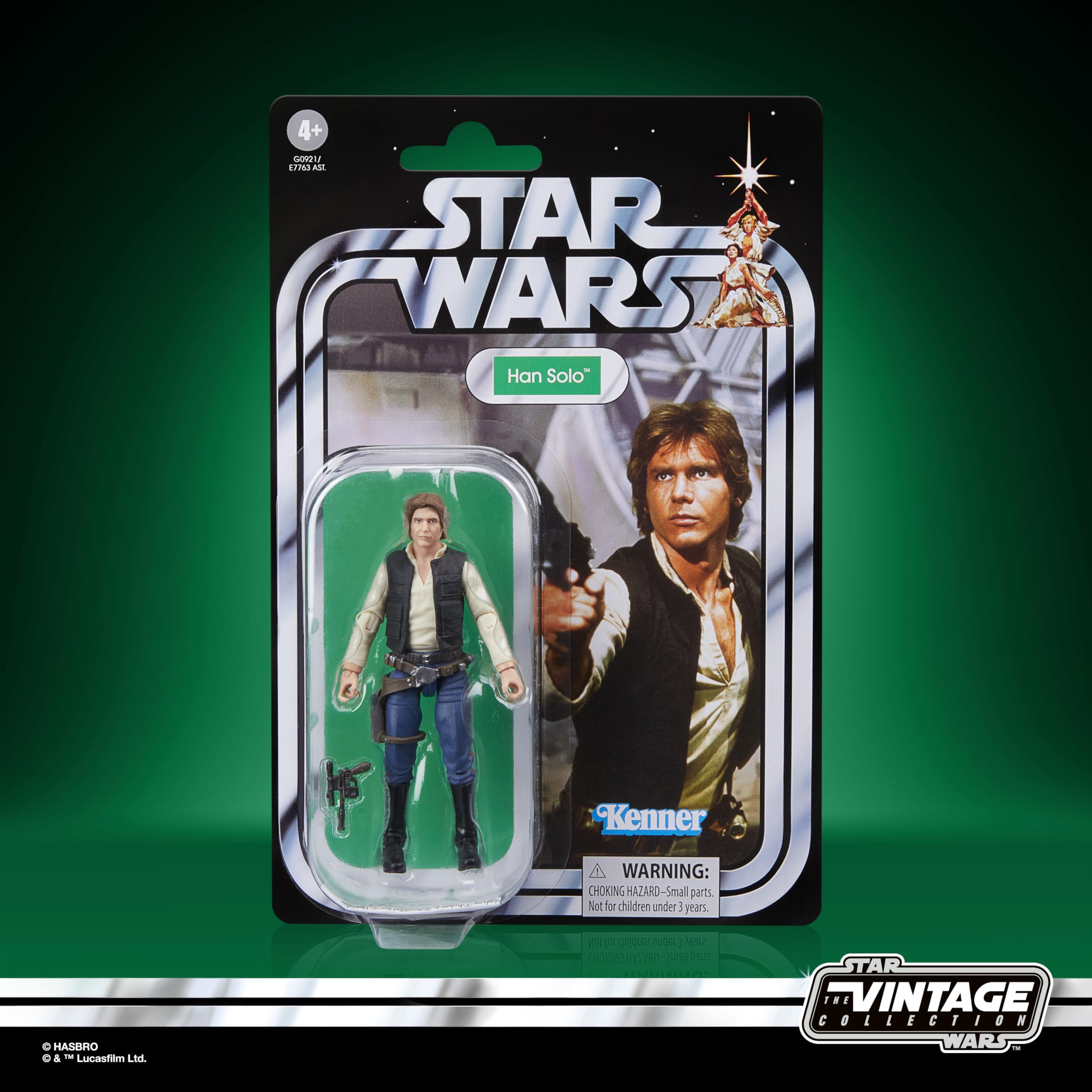 Star Wars The Vintage Collection Han Solo (A New Hope) 9.5-cm Action Figure | Kenner-Inspired Packaging