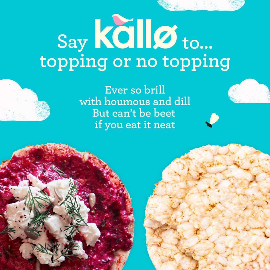 Kallo Beetroot & Balsamic Veggie Cakes, Lentil & Pea Puffed Crackers – 122g