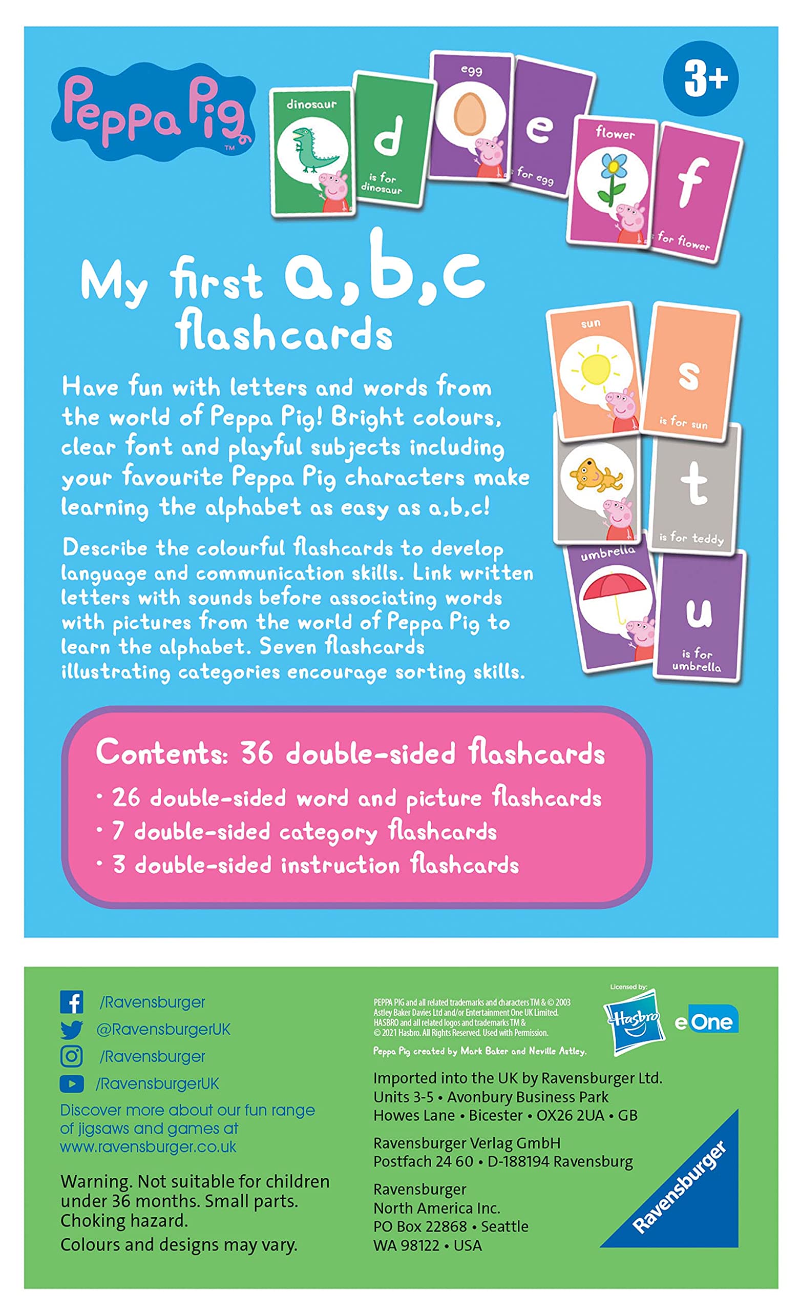 Ravensburger Peppa Pig My First Flash Card Game for Kids Age 4+ | 26 Cards | Multi-coloured 5