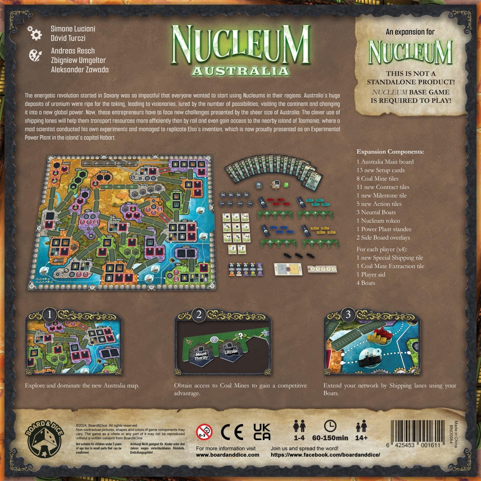 Board & Dice Nucleum: Australia (Exp.) | Strategy Board Game Expansion
