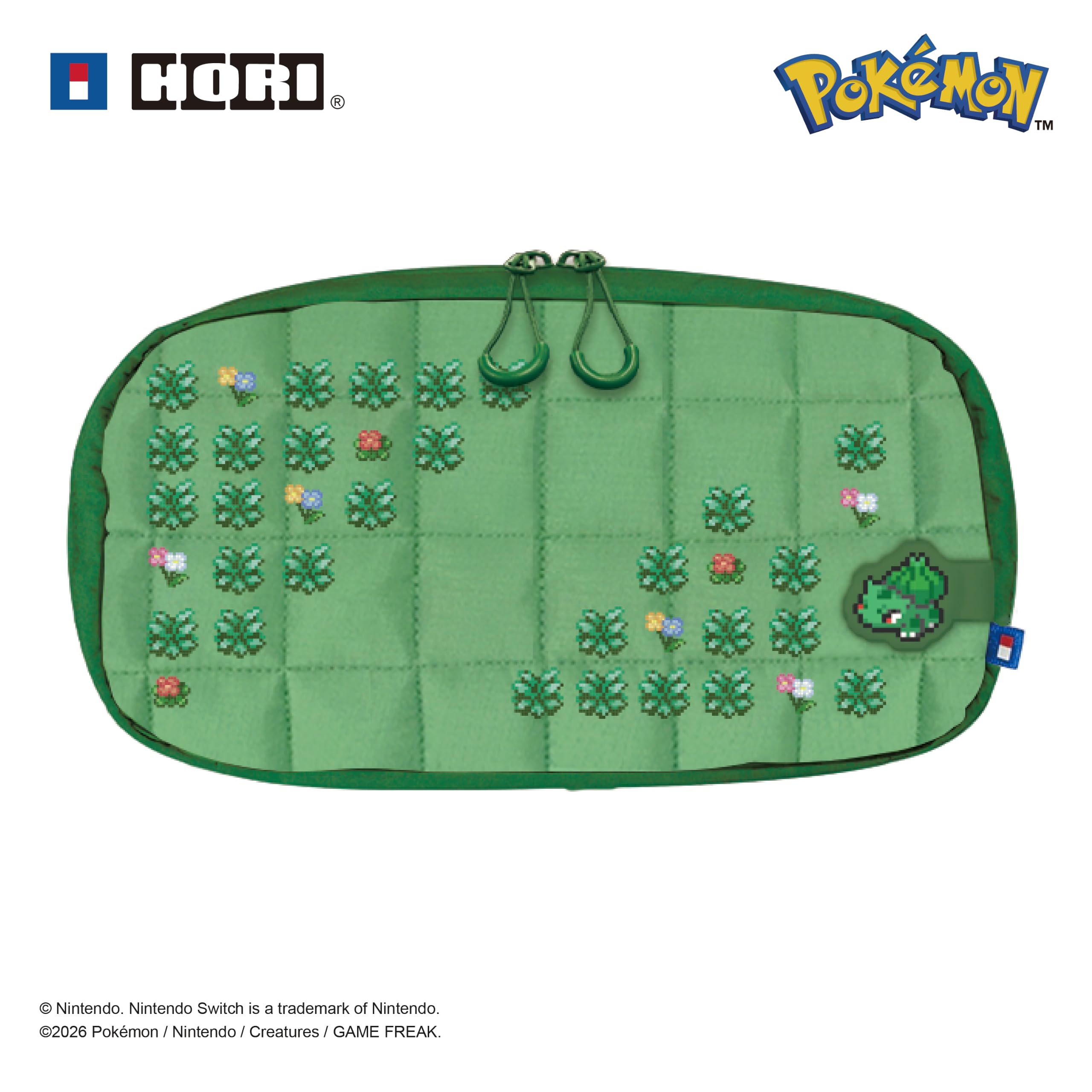 HORI Puff Pouch (Pokémon Pixel Green) - Nintendo Switch & Switch 2 Accessory Kit 1