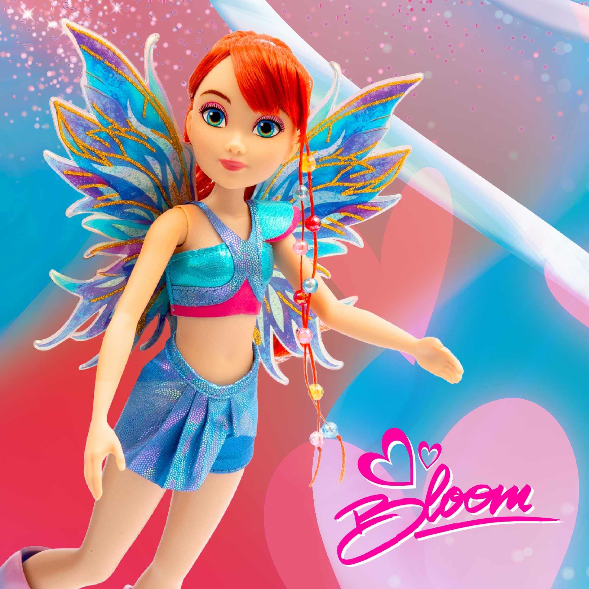 Winx Club Bloom Fairy Doll - 26 cm, Articulated Joints, Removable Glitter Wings | Ages 4+ 2