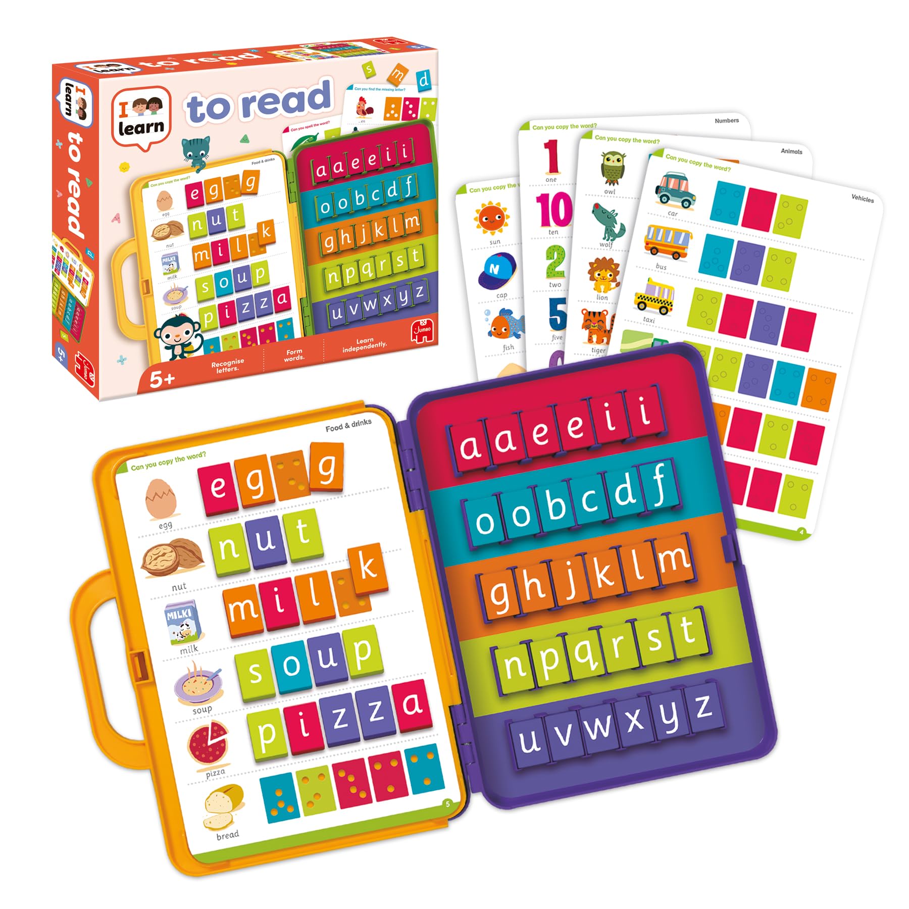 Jumbo I Learn to Read - Word Learning Game | 90 Exercises | 3 Difficulty Levels | Ages 5+ 3