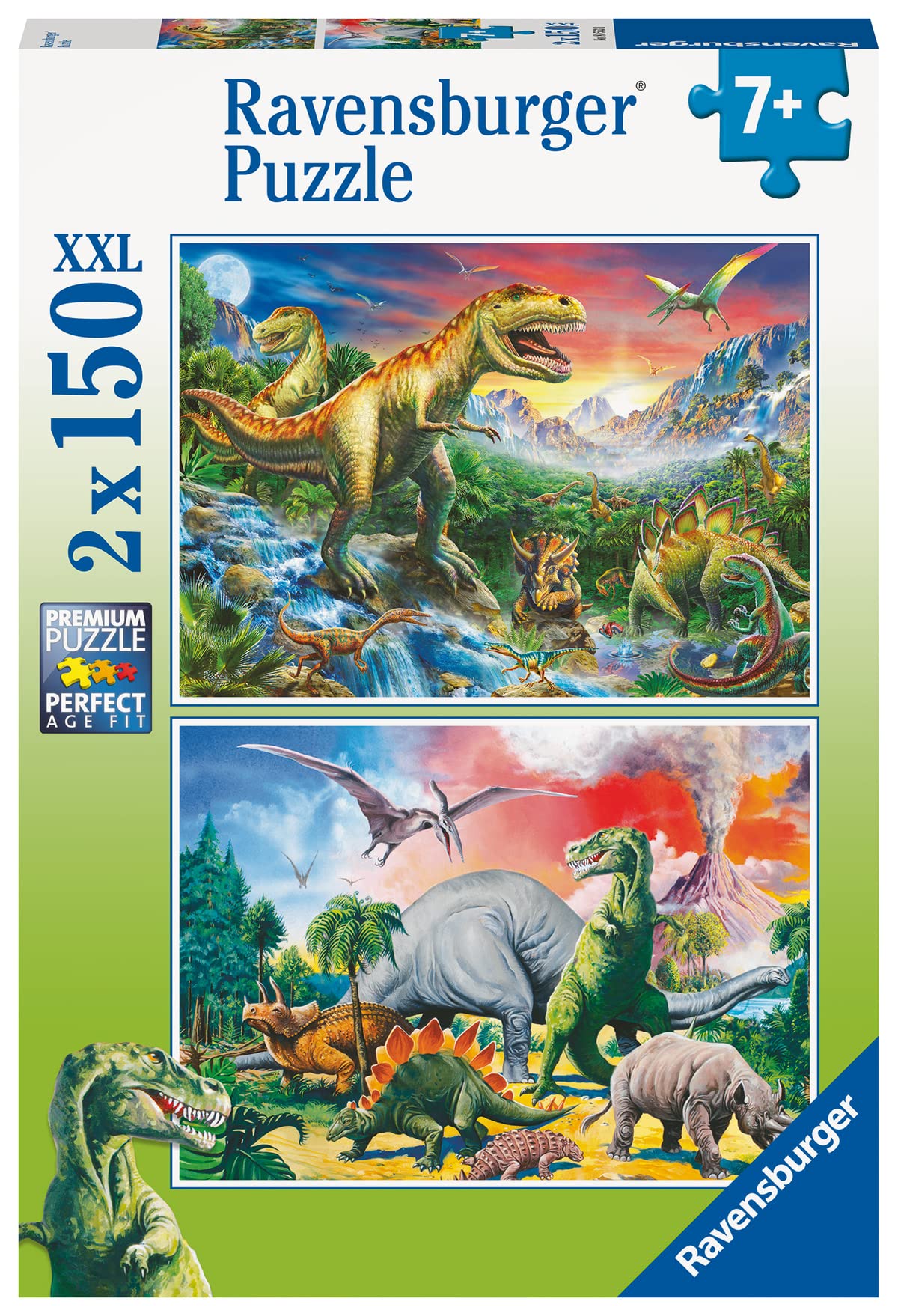 Ravensburger Dinosaurs 2x 150-Piece Jigsaw Puzzles for Kids Age 7 Years and Up 1