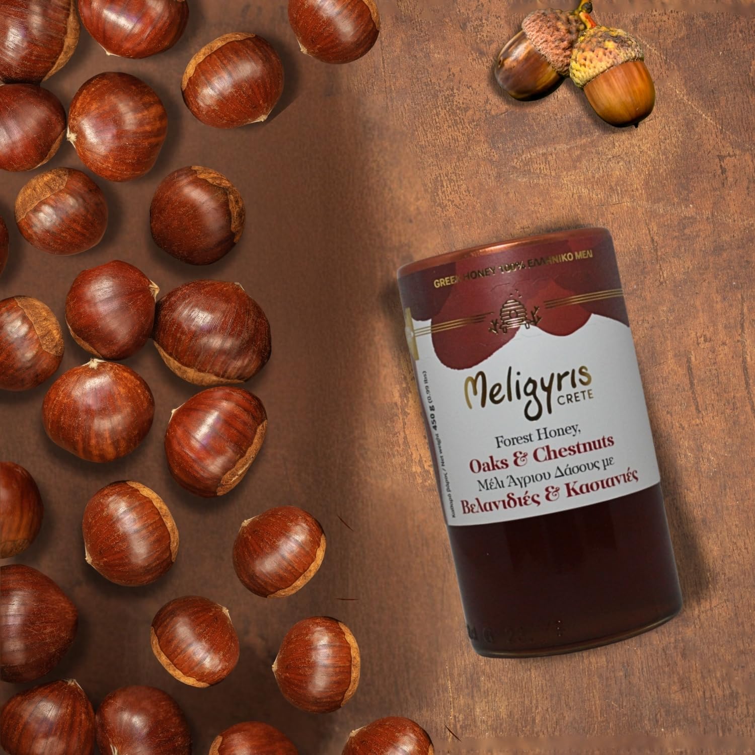 Meligyris Oak & Chestnut Forest Honey - Raw, Unfiltered, 450g 3
