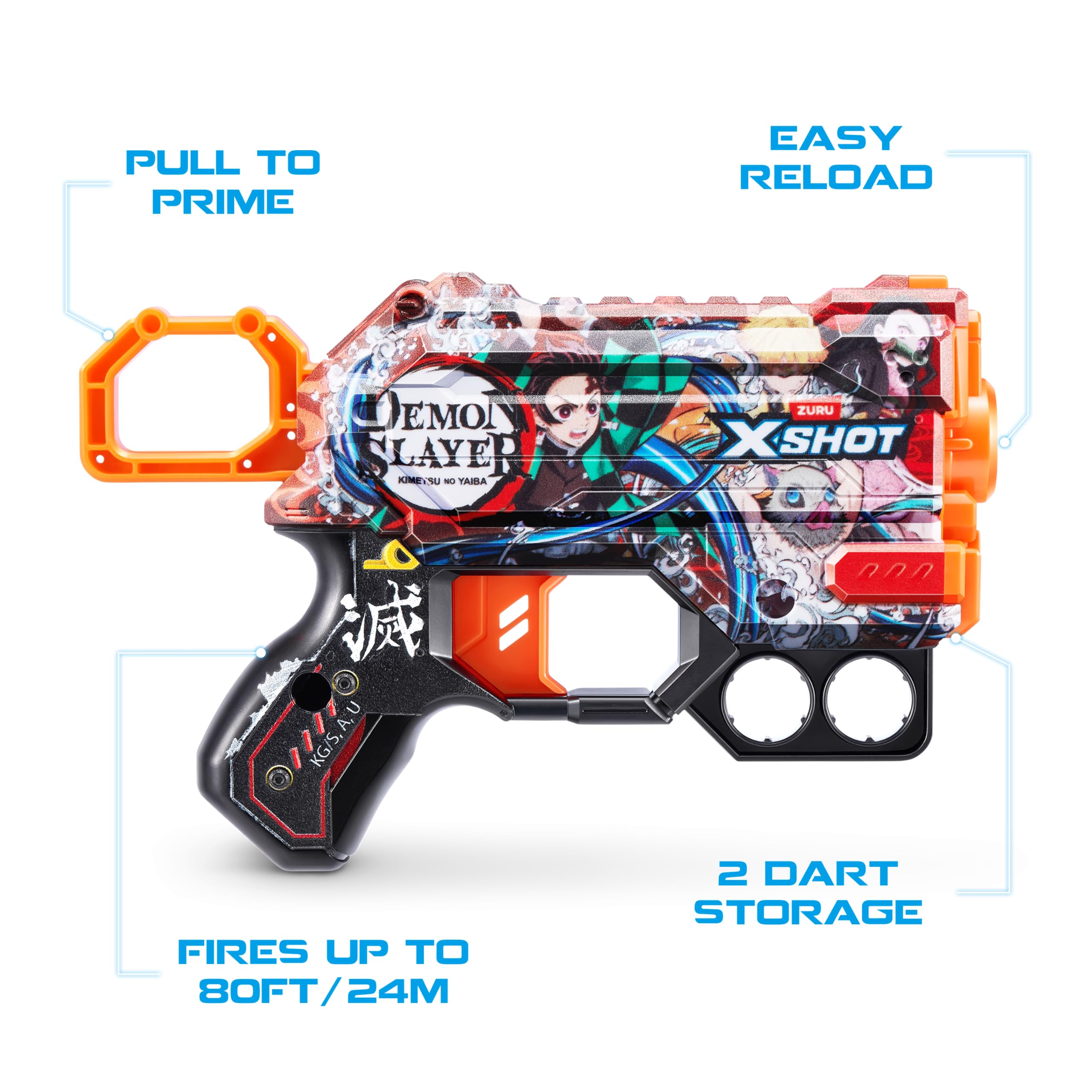 XSHOT Skins Menace Foam Blaster - 2 Blasters & 16 Darts with Air Pocket Technology 6
