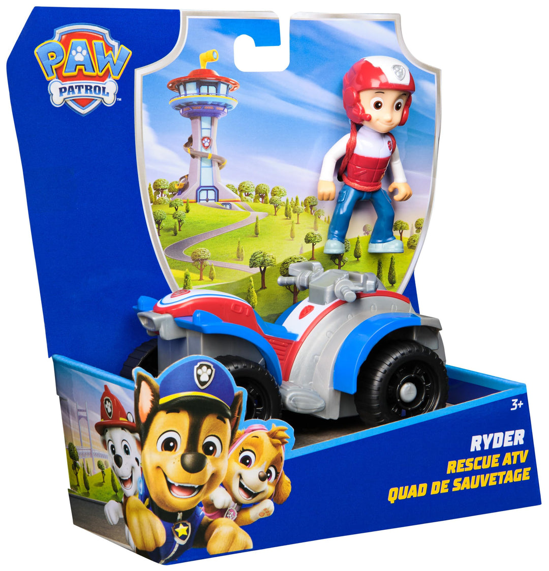 Paw Patrol Ryder's ATV Toy Vehicle with Collectible Action Figure - Sustainably Made for Kids 3+