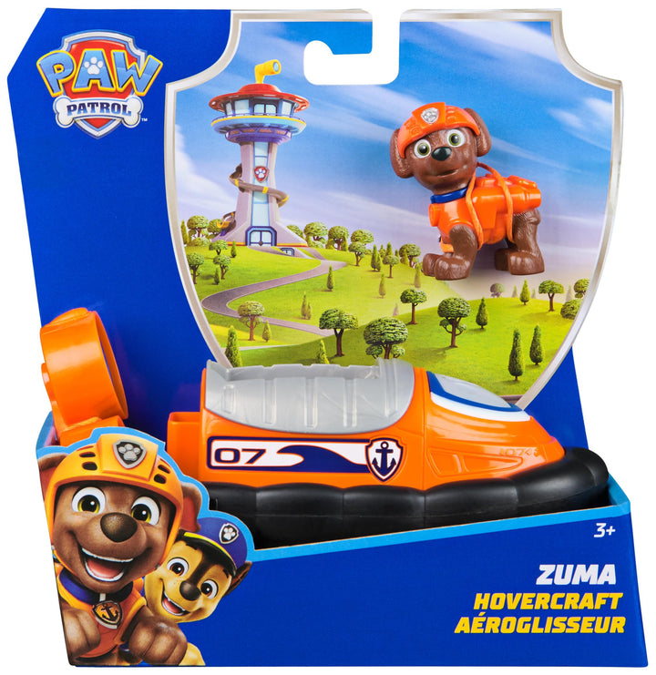 Paw Patrol Zuma's Hovercraft with Collectible Action Figure - Sustainably Made Vehicle Toy for Kids 3+