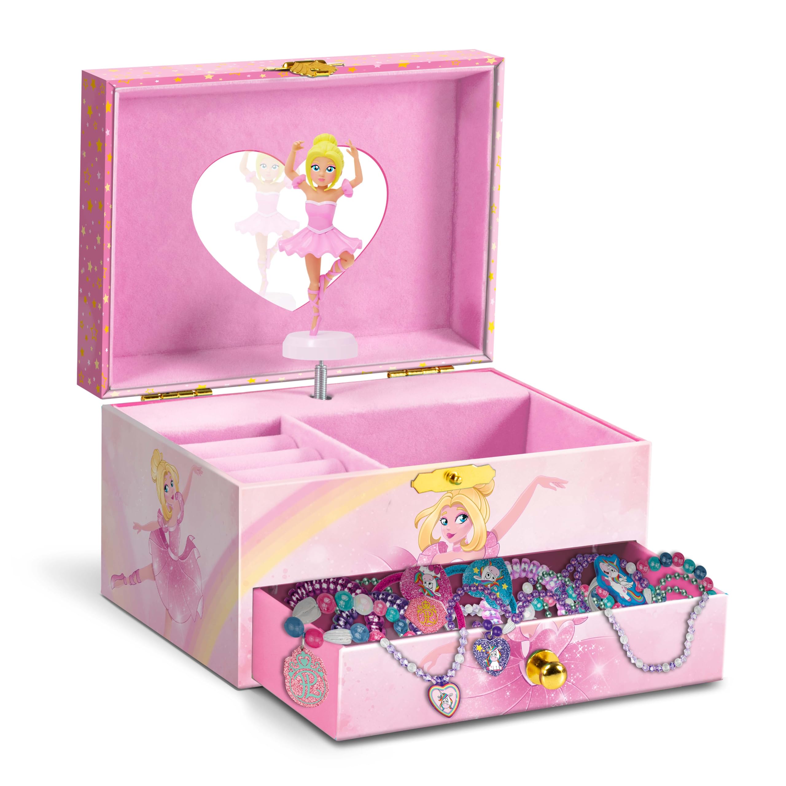 CRAZE Ballerina Music Box Jewelry Box with Spinning Dancer and Melody 7