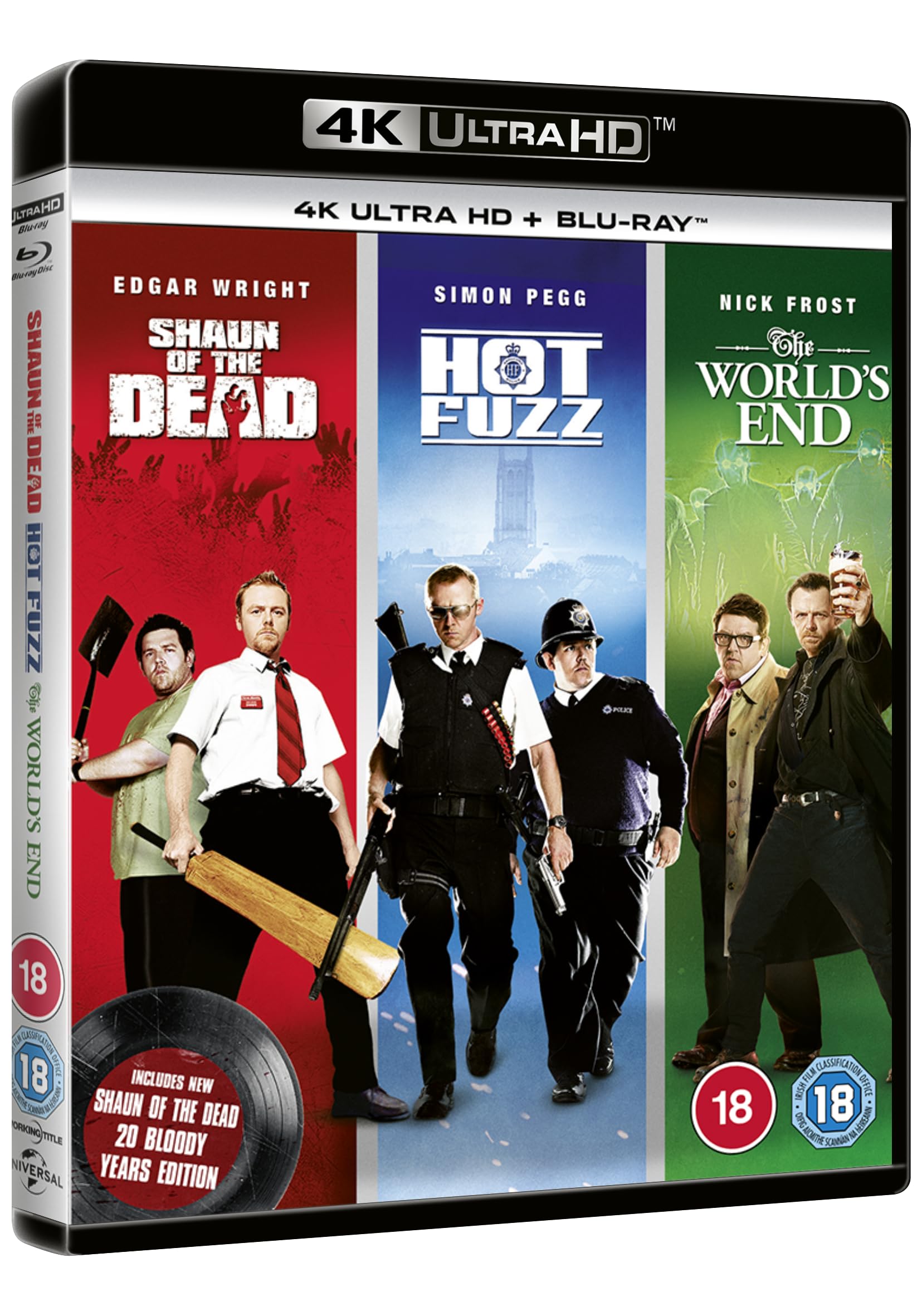 Three Flavours Cornetto Trilogy: Shaun of the Dead / Hot Fuzz / The World's End [4K UHD + Blu-Ray] 2