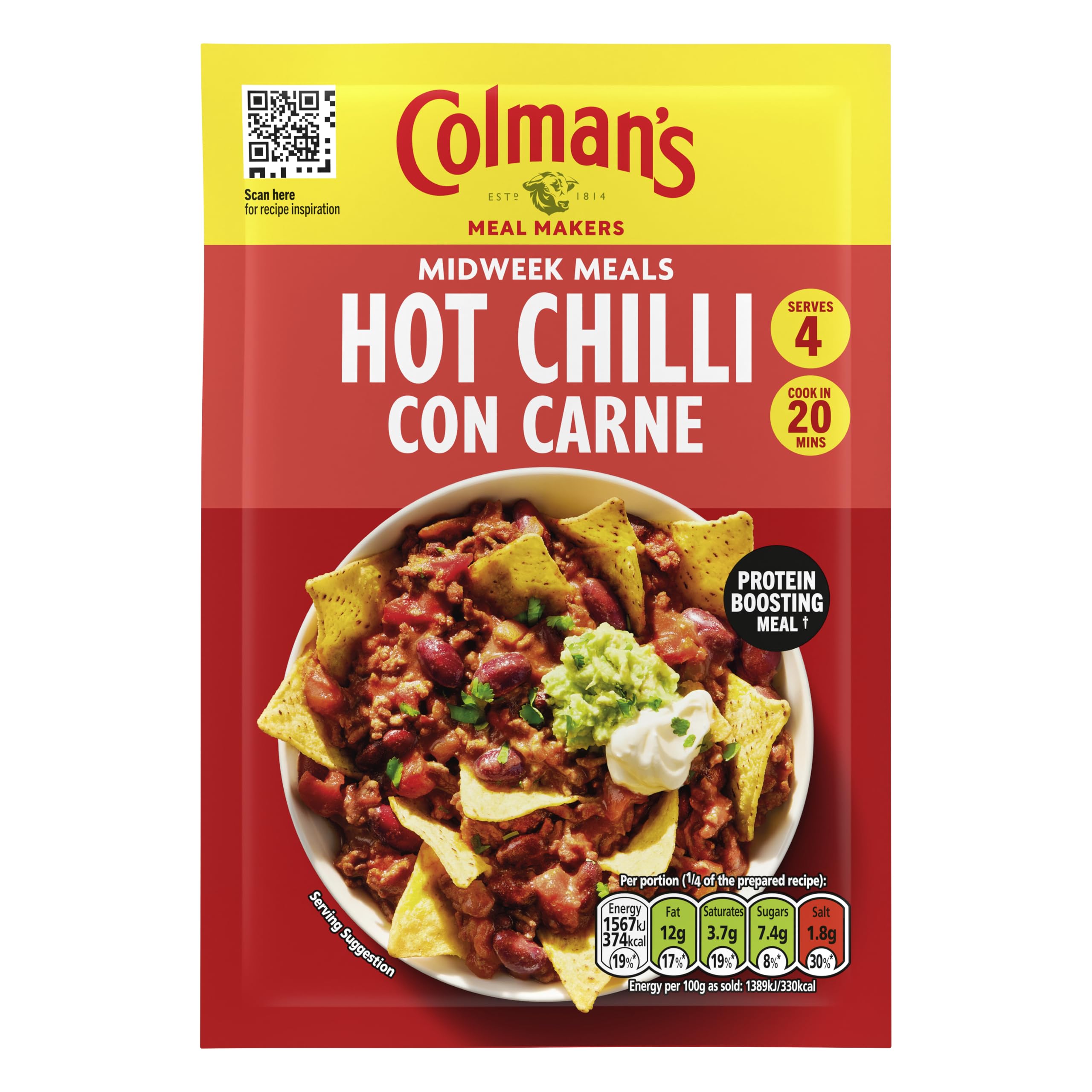 Colman's Hot Chilli Con Carne Meal Maker - 4 Servings | 37g 1
