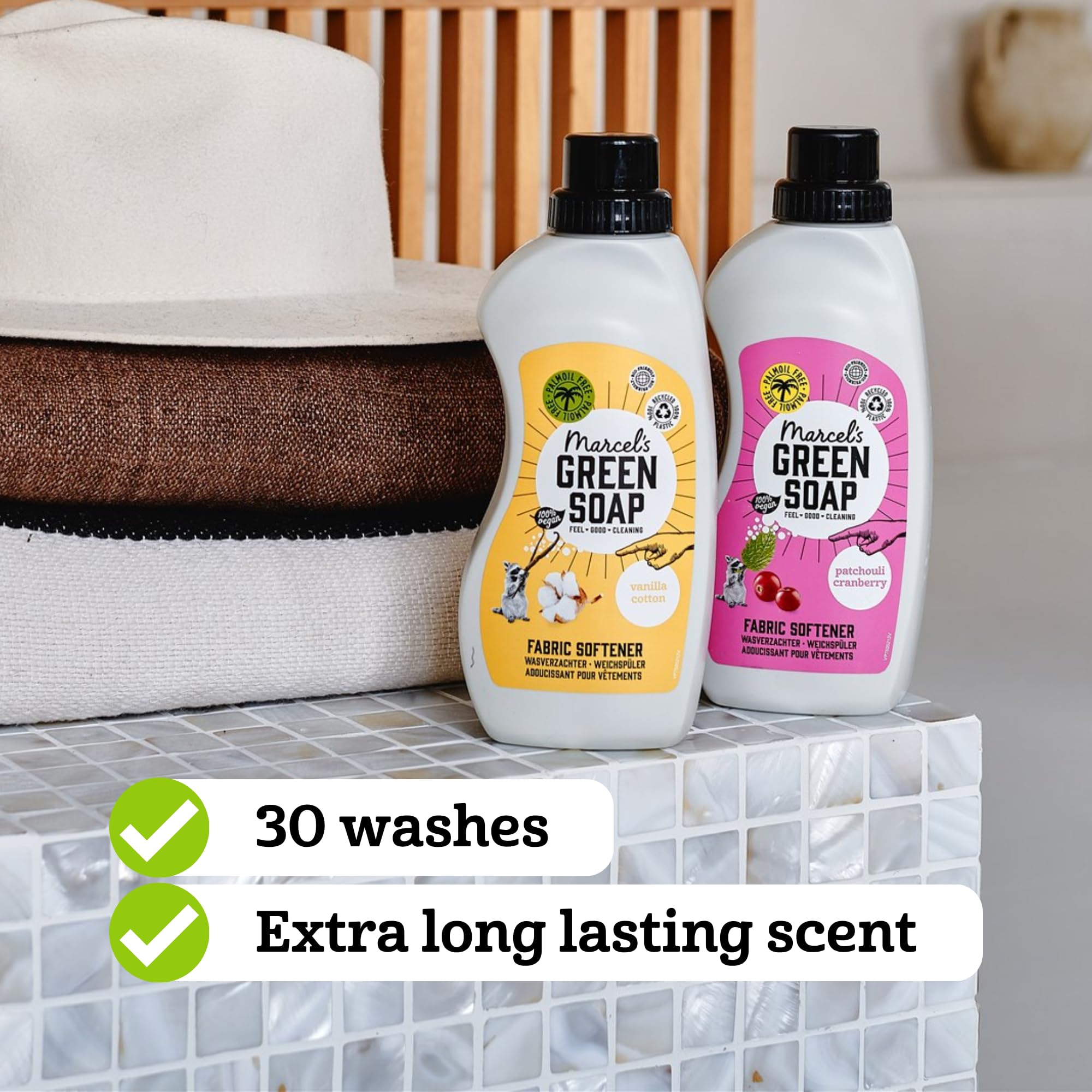 Marcel's Green Soap Fabric Softener Patchouli & Cranberry - 30 Washes | Vegan | Microplastic-Free 2